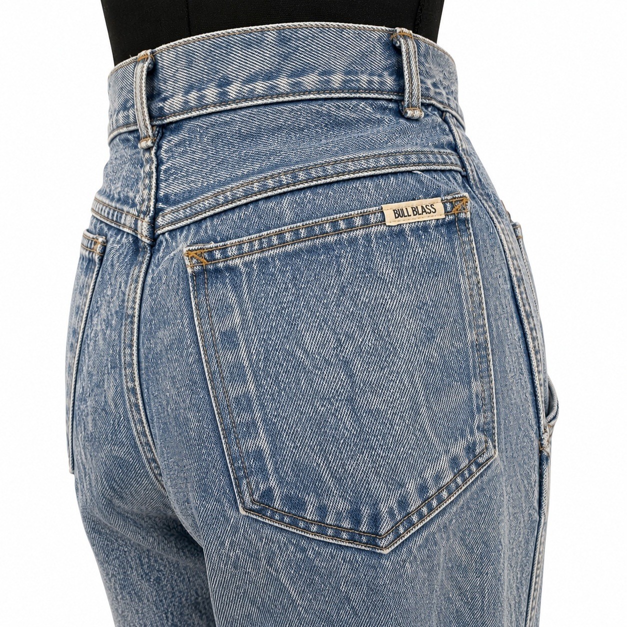 Bill Blass Vintage High Waisted Acid Wash Pleated Tapered Jeans Blue Size 8