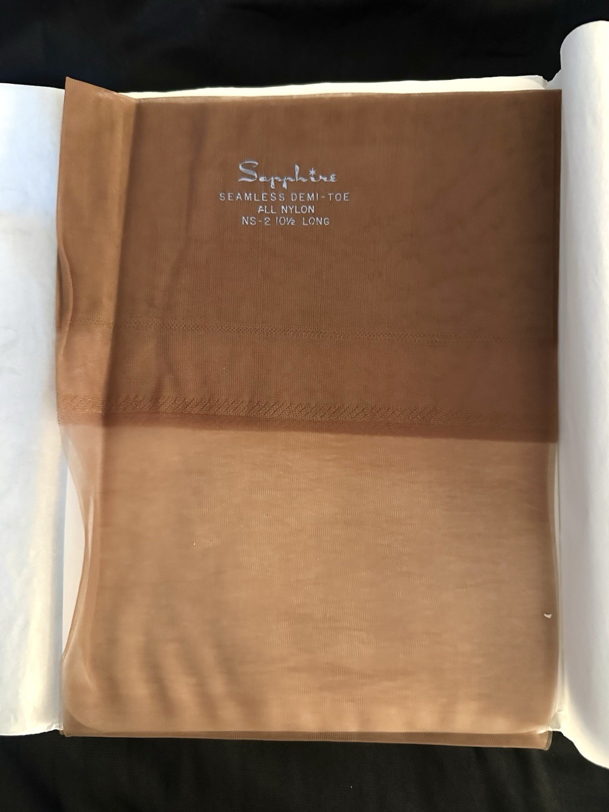 Sapphire Demi-Sandal Nylon Stockings 10 1/2 L
