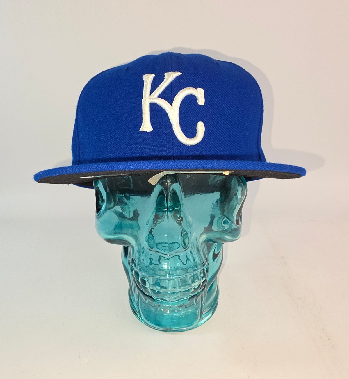 Kansas City Royals New Era 59FIFTY Fitted Hat Blue MLB Baseball Cap Size 7 3/4