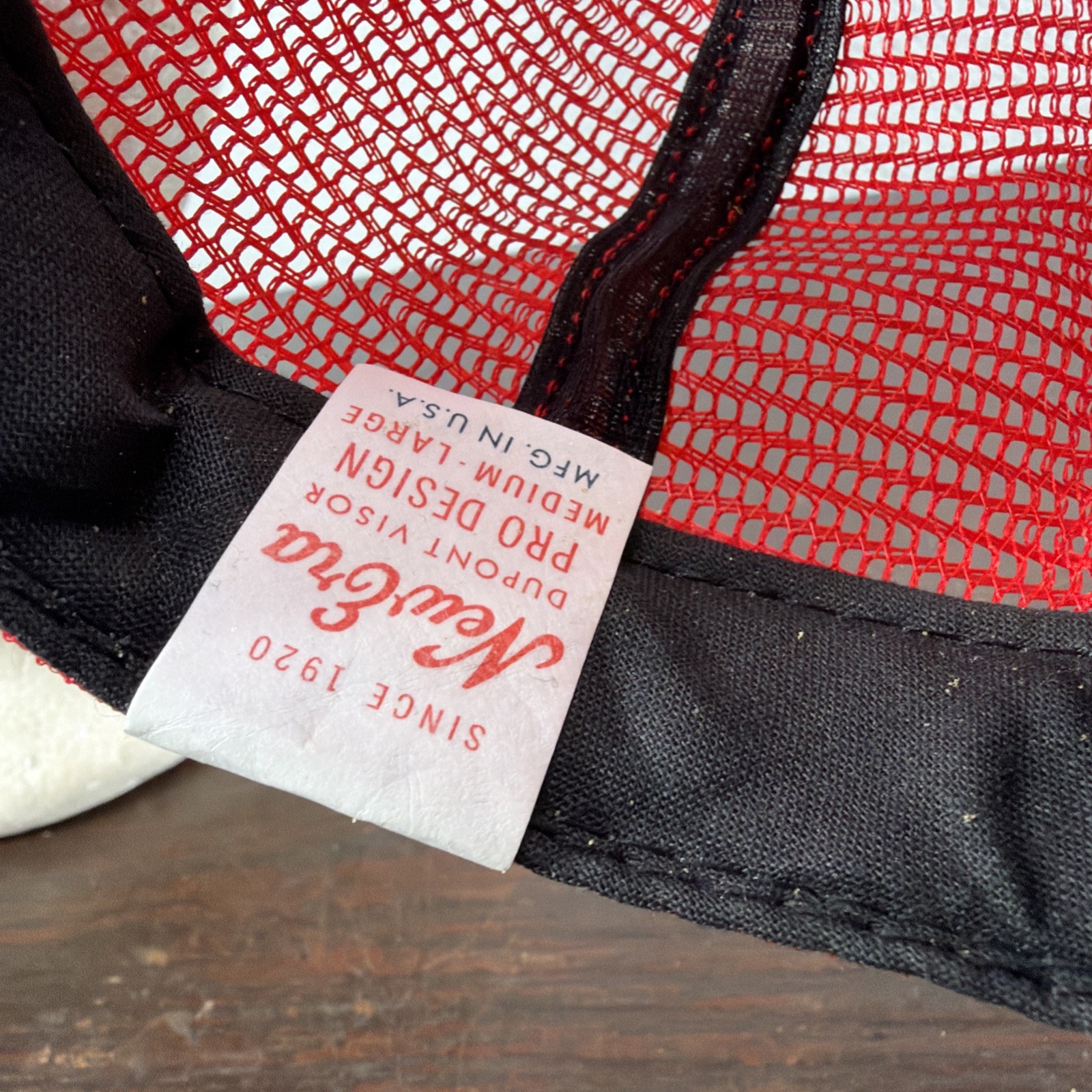 Vintage New Era USA Olympics Truck Red Mesh Snap Back Trucker Hat 1980 USA
