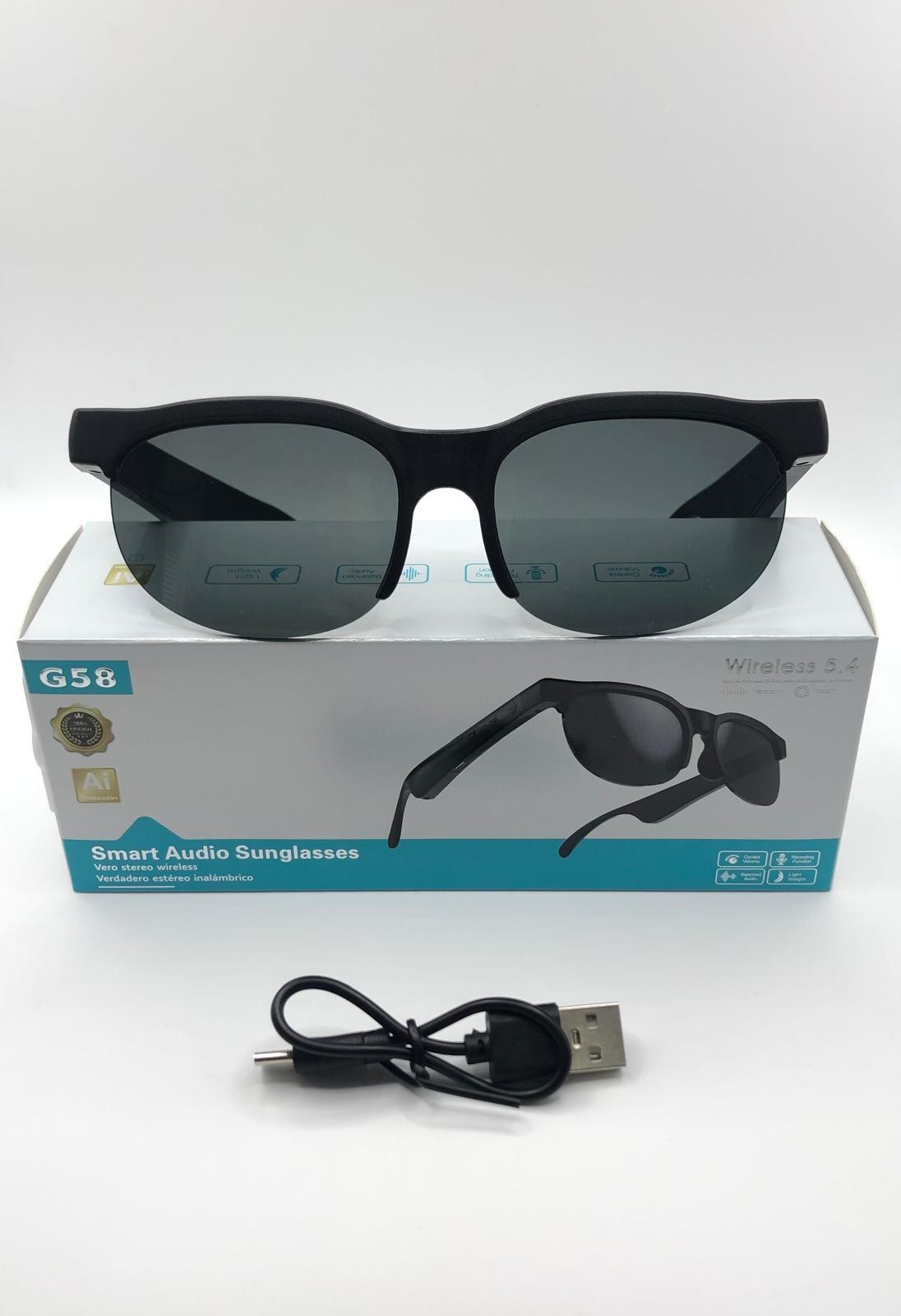 Bluetooth 5.4 Smart Audio Glasses With Built-in Speakers And Microphone
