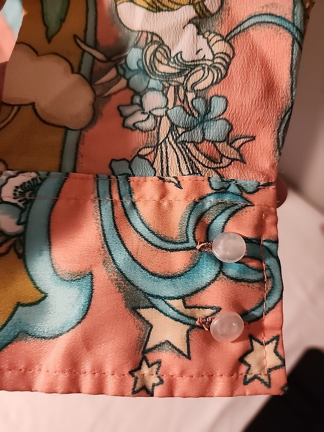 Vintage Women’s Button Up Oriental Style Design Size 34 Made In Korea