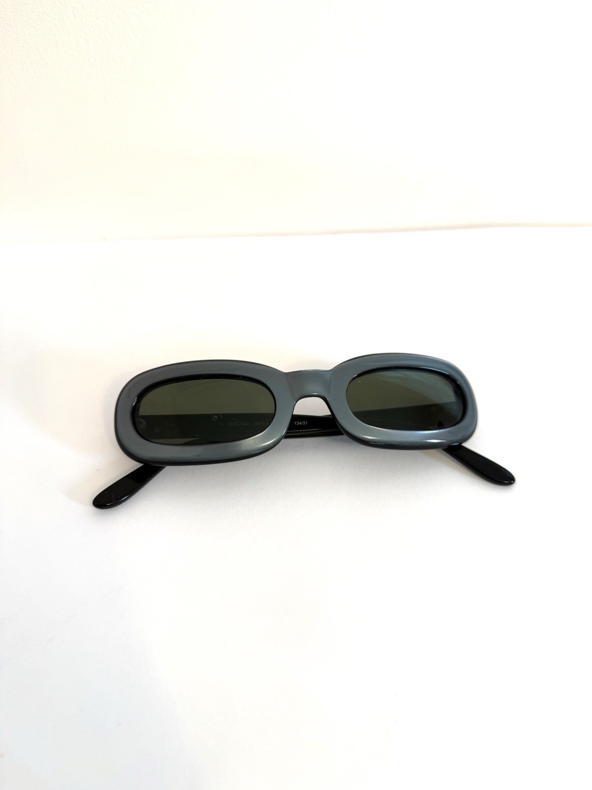 MOSCHINO sunglasses 3515-S 95/31 RARE VINTAGE 90s By persol shiny Blue/black