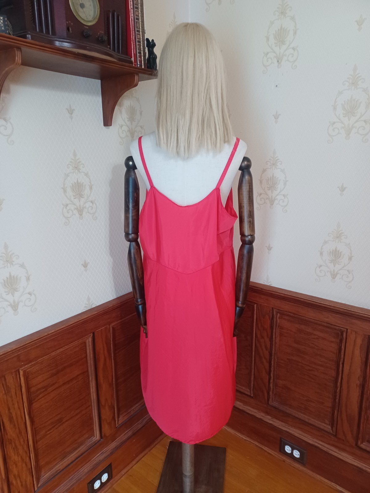 Vintage 1940s/50s Mid-century Red The Snip-It Bombshell Rockabilly Slip Dress 2X