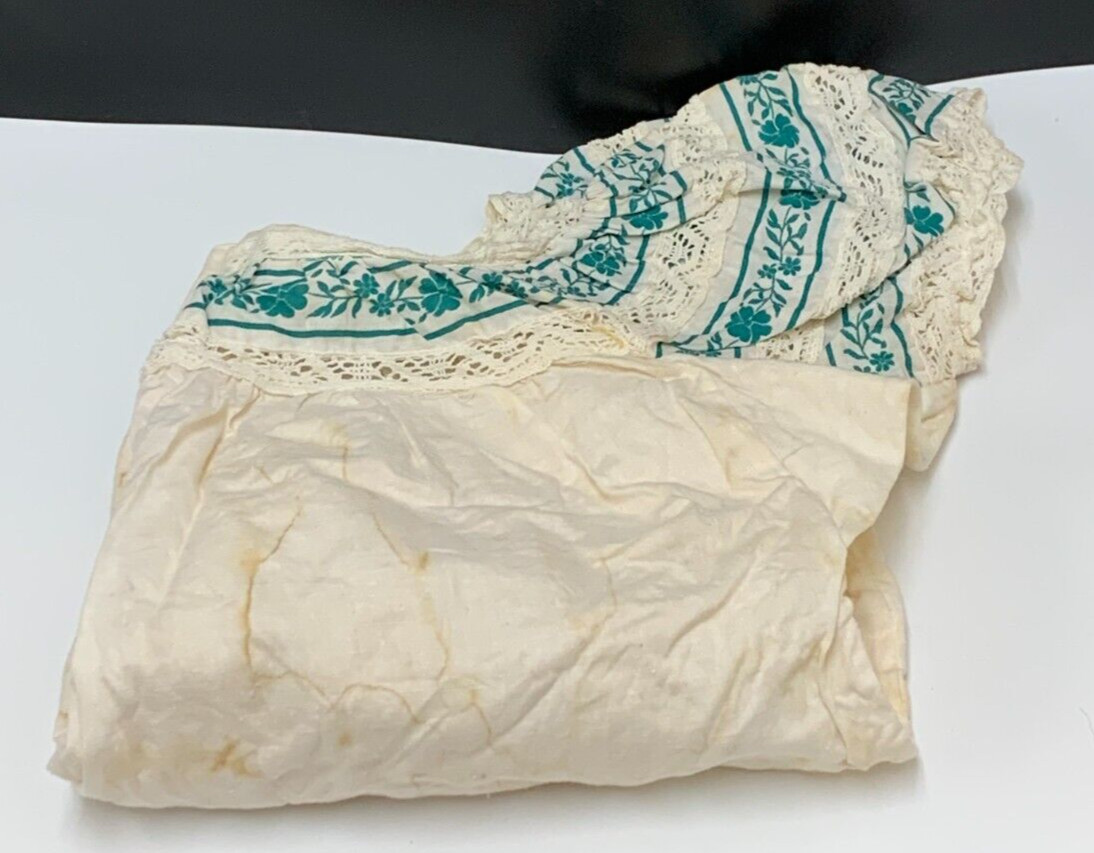 Vintage LAB-MEX Cotton Lace Trim Spanish Mexican Blouse Children’s? *Flaws