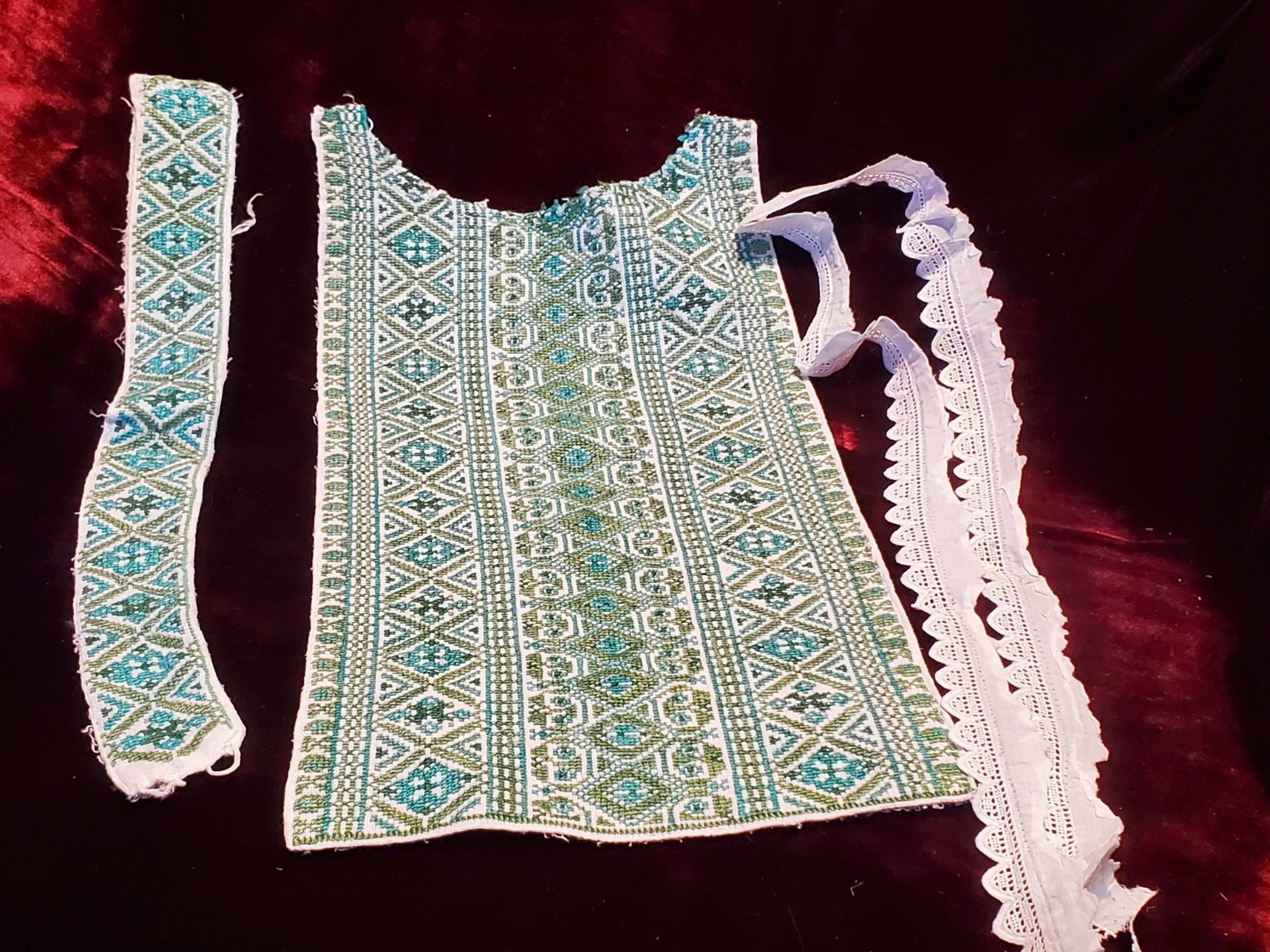 Authentic Vintage Romanian Hand-Embroidered Men’s Shirt Front