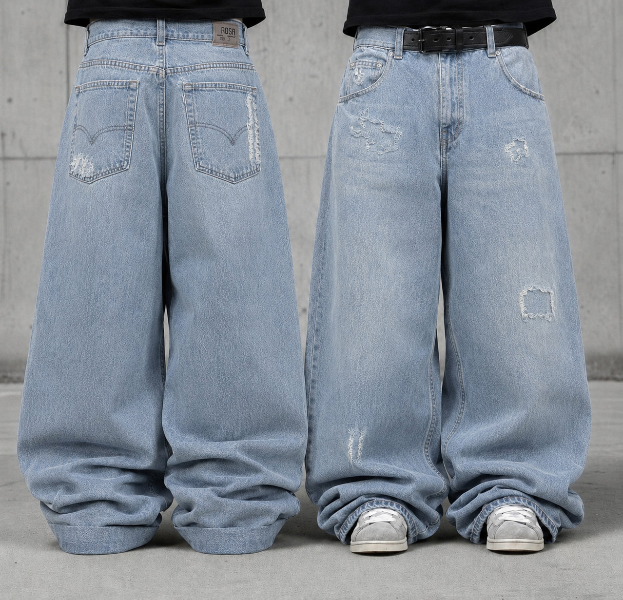 Silver tab mega baggy 38×30 Blue Baggy Mega Wide Leg Streetwear Y2K Pants