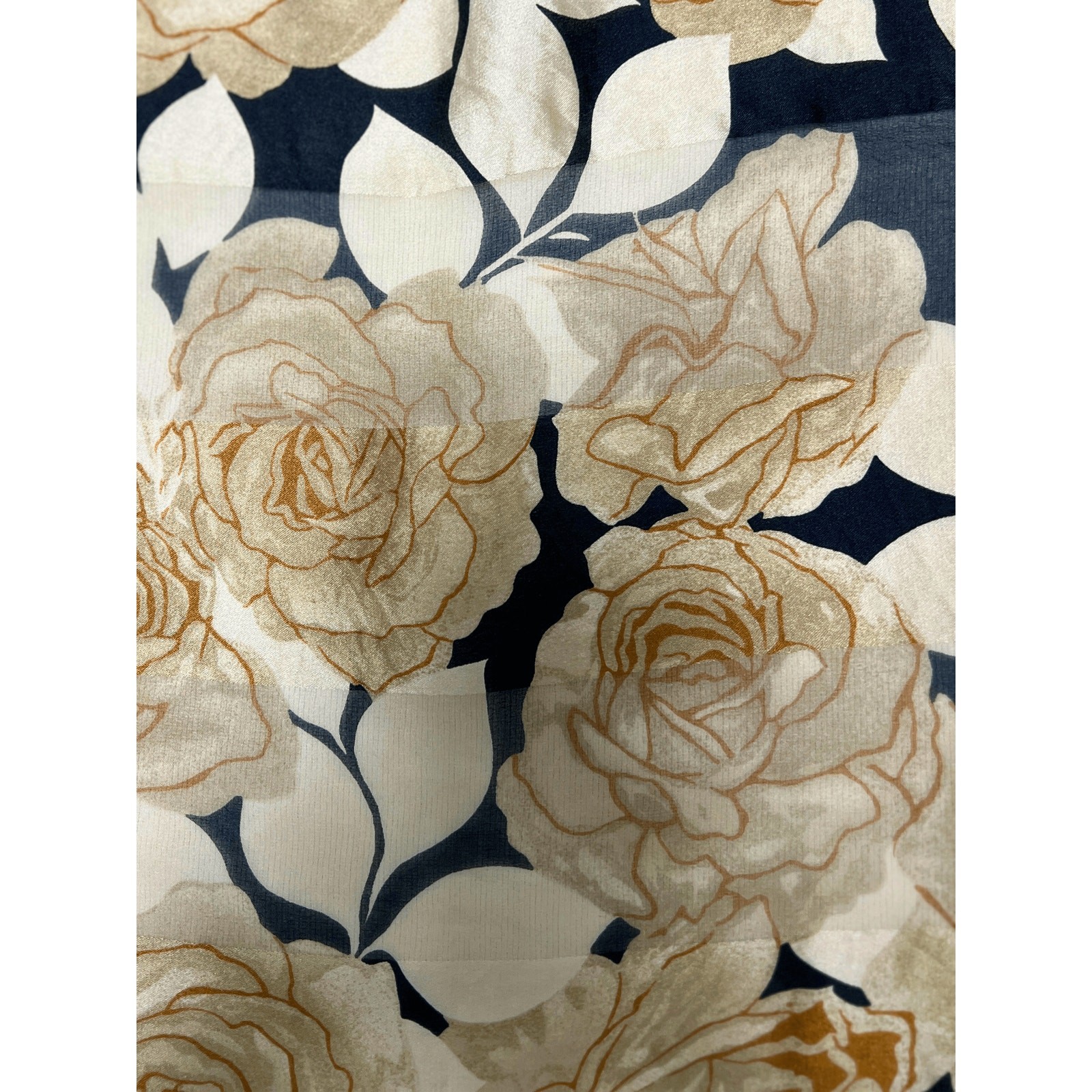 CERRUTI 1881 Vintage 32×32 Black Floral Pure Silk Scarf Made in Italy – 1990s