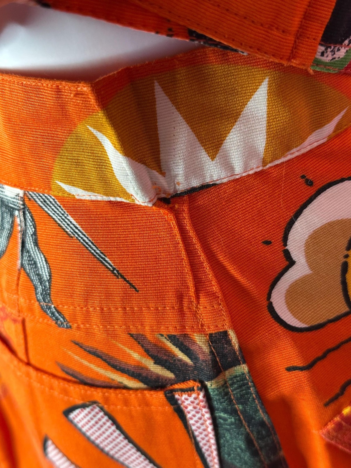 1990s MOSCHINO JEANS Orange Sun Print Cotton Vest & Skirt Set (XS)