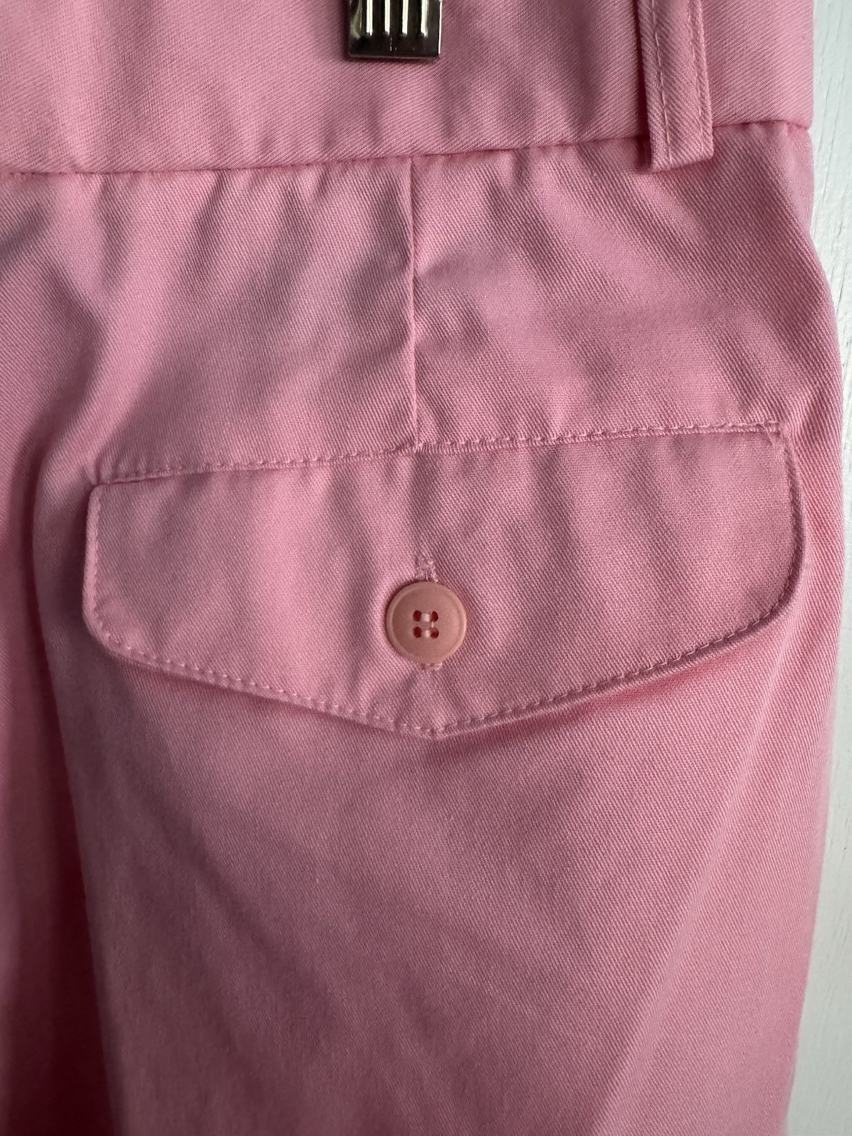 Vintage 1980s Pink Pleated Polyester Cotton Blend Pants High Waisted Rise