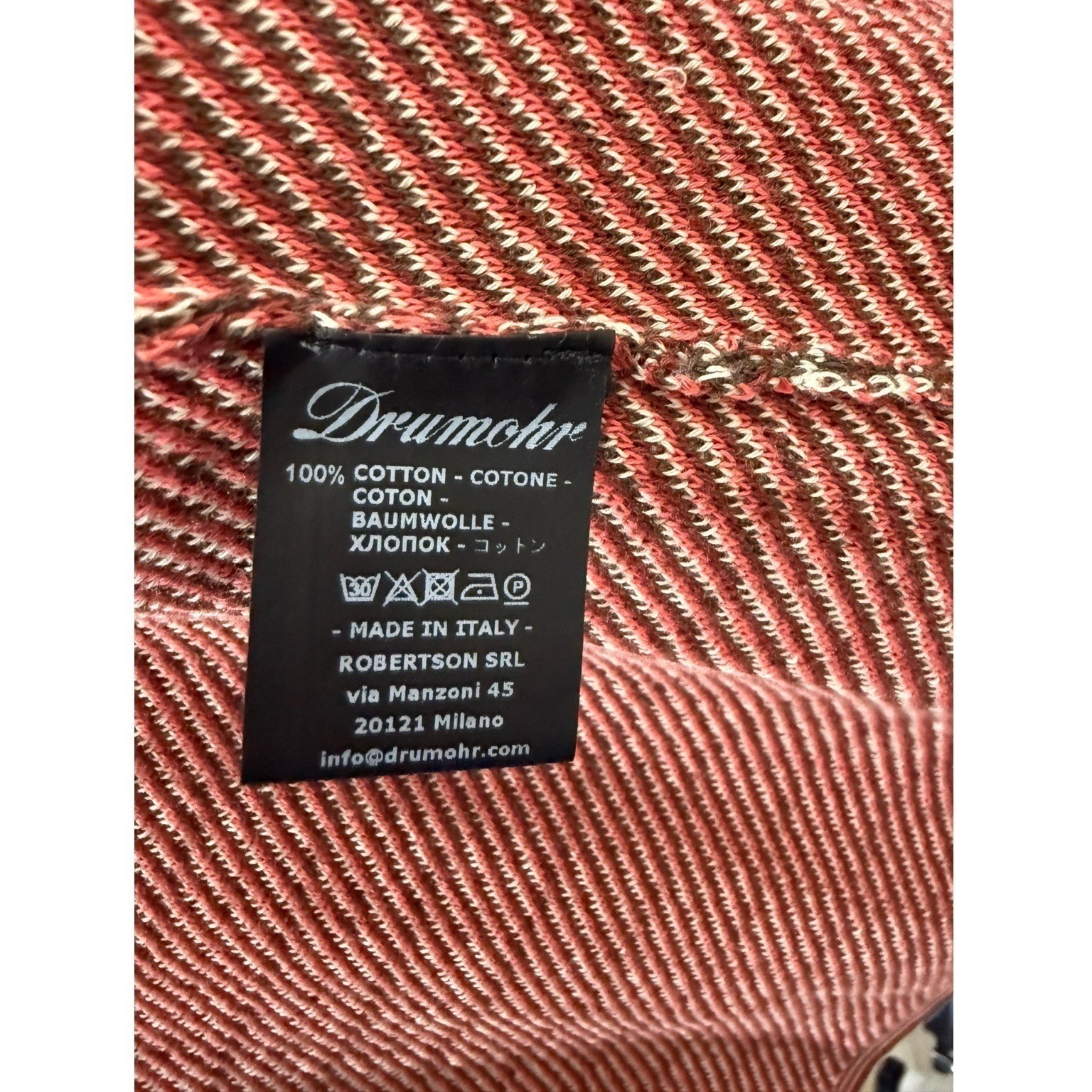 Drumohr Made in Italy Red Plaid Knit Blazer Jacket Mens 48 IT 38 US NWT