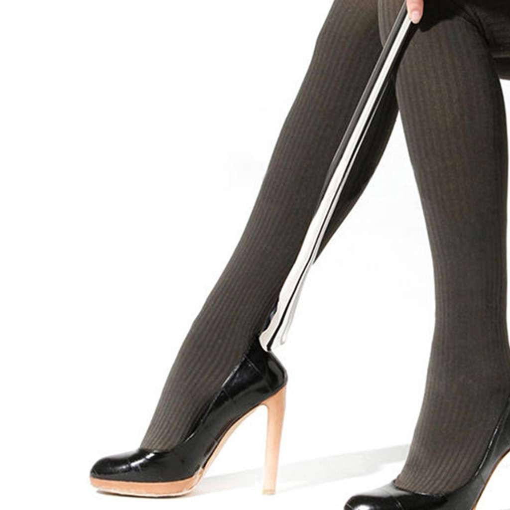 4 Sizes Extra Long Handle Shoe Horn Stainless Steel Handled Metal Shoehorn Horns