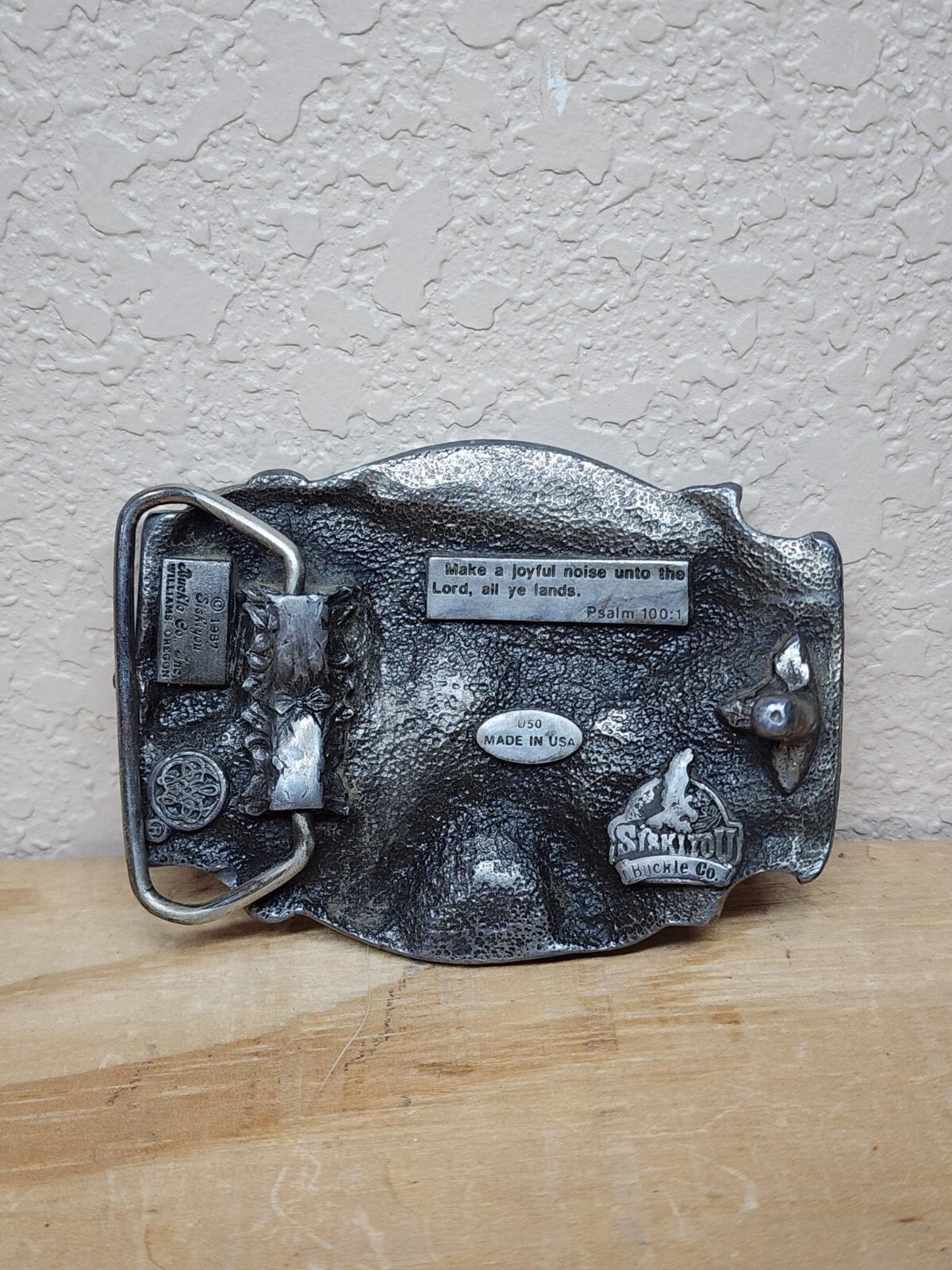 Gospel 3.15″x2.25″ Vintage Belt Buckle Siskiyou Buckle Co. U50 (1987)