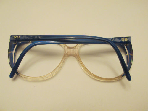 Geoffrey Beene 106-50 Victory Optical Vintage Blue & Clear Eyeglasses USA