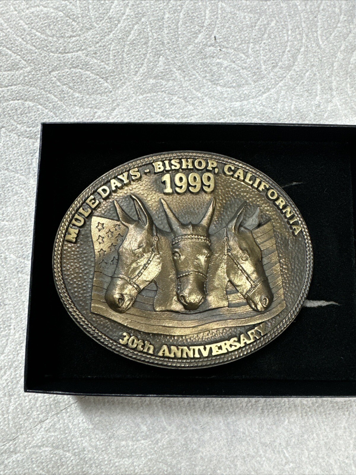 30th Anniversary in box 1999 BISHOP, CA MULE DAYS brass Ltd Edit 0217 Of 3000