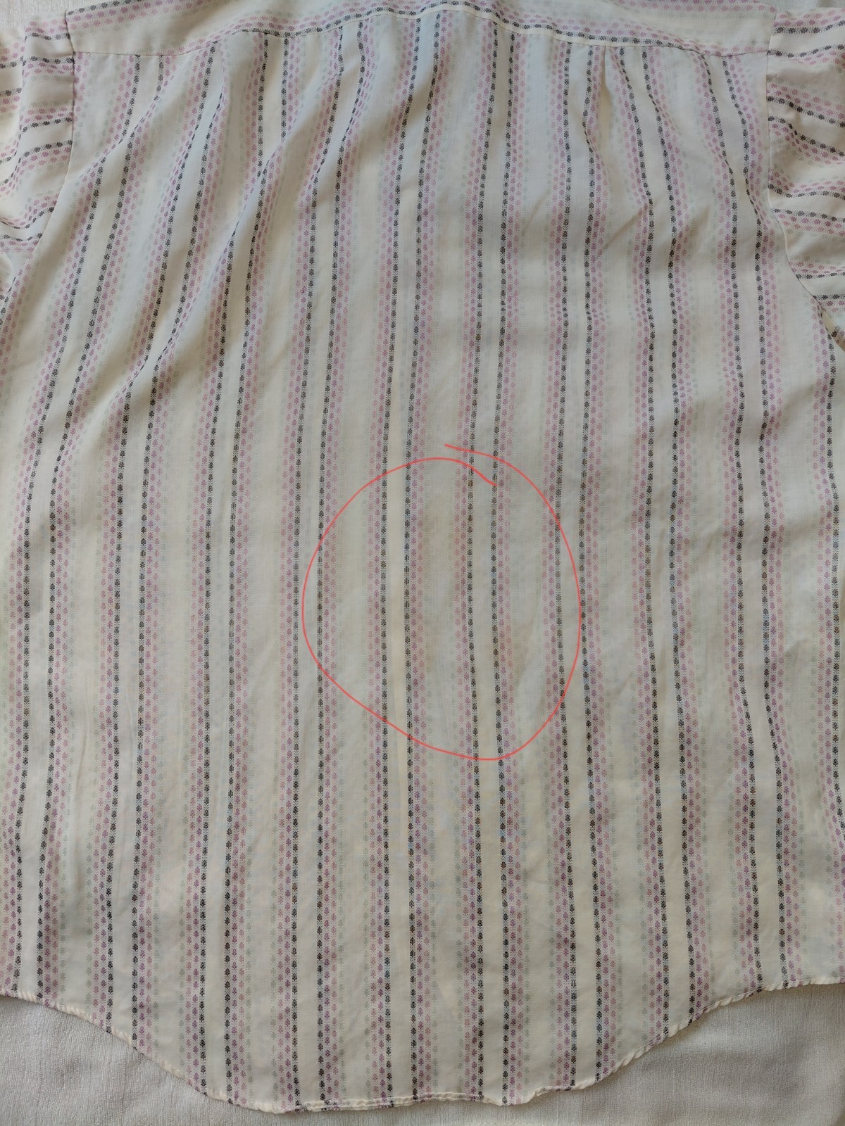 Vintage 70s Kmart Permanent Press Striped Shirt Mens Size 16.5 Long Sleeve Retro