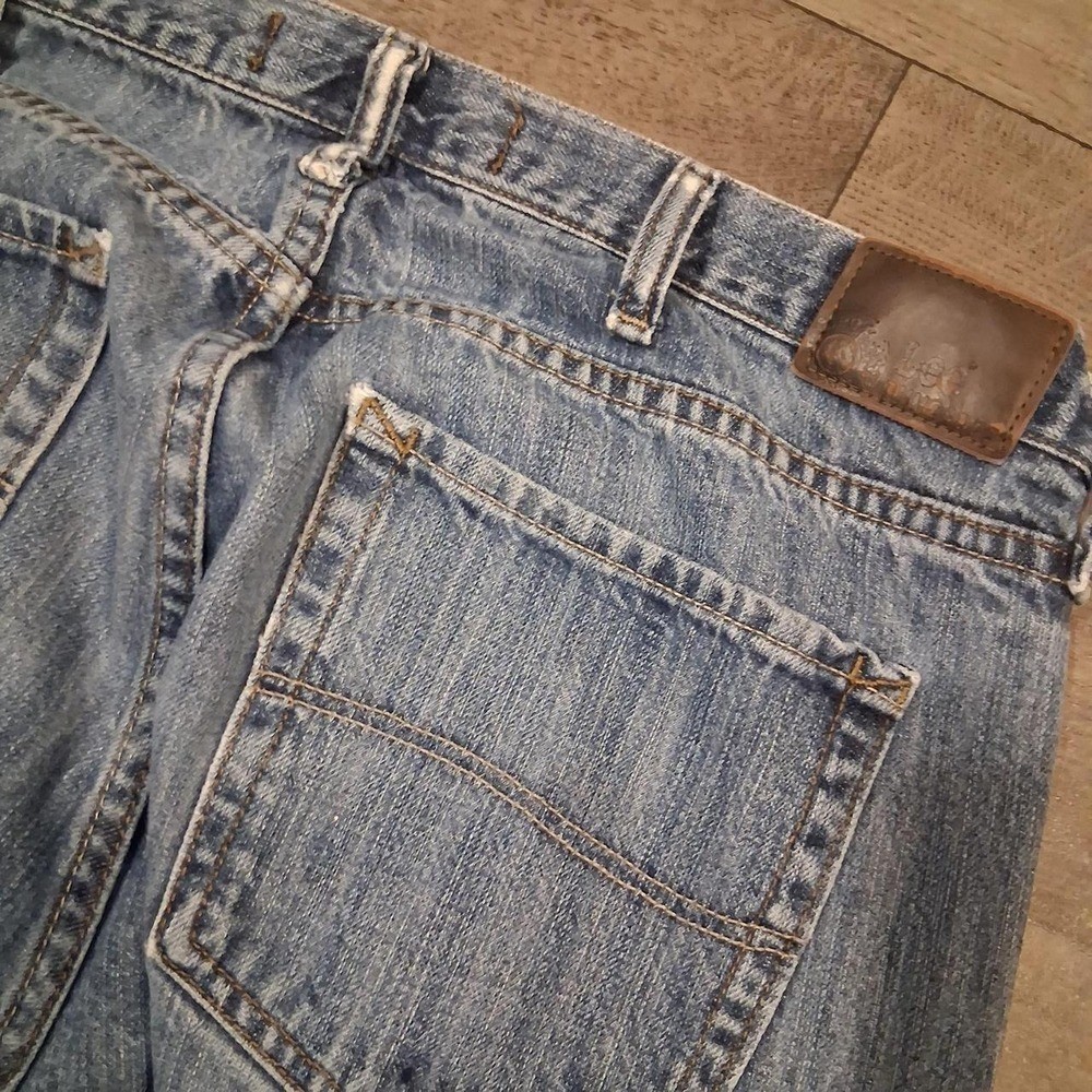 Mens vintage slim blue jeans 100% cotton streetwear grunge workwear biker