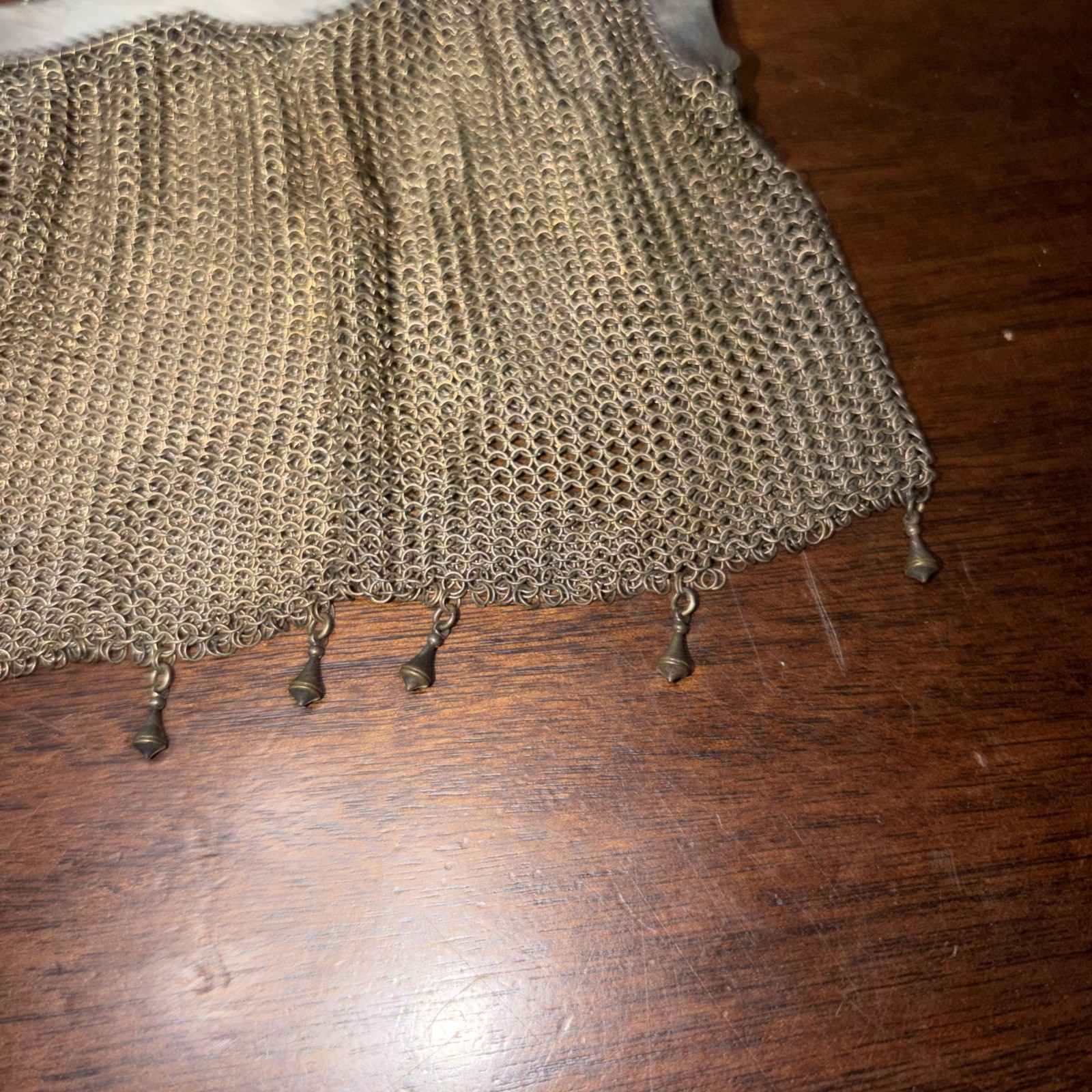 Antique Art Nouveau German Silver Mesh Chain Link Mail Purse Clutch Evening Bag