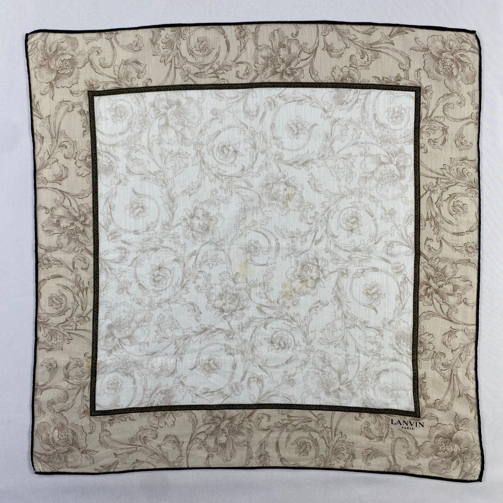 Vintage Lanvin Handkerchief Pocket Square Bandana