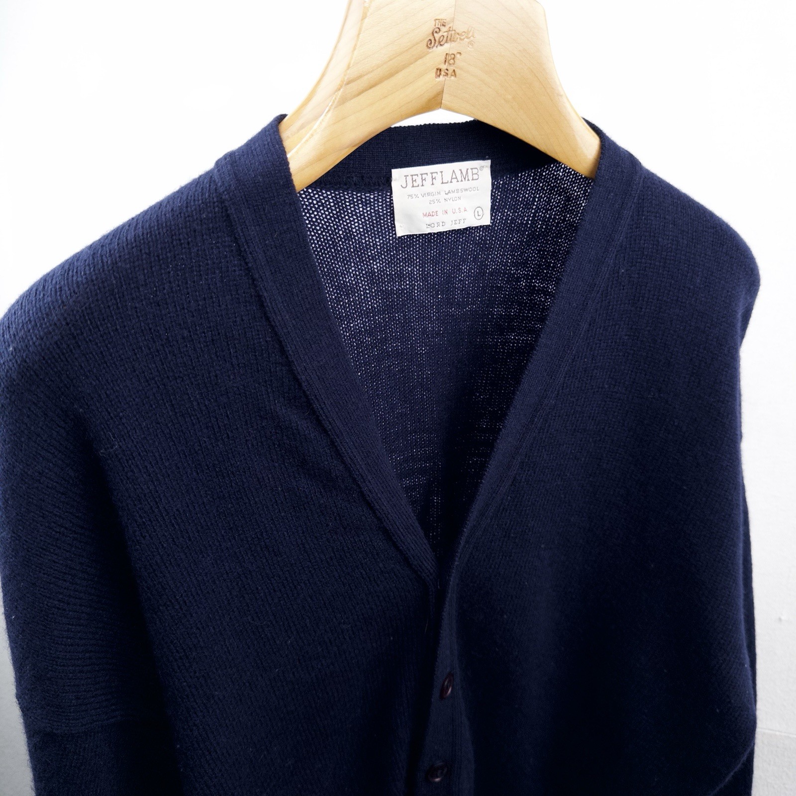 60’s Vintage Lord Jeff Men’s L Lambswool Cardigan Sweater Made In USA