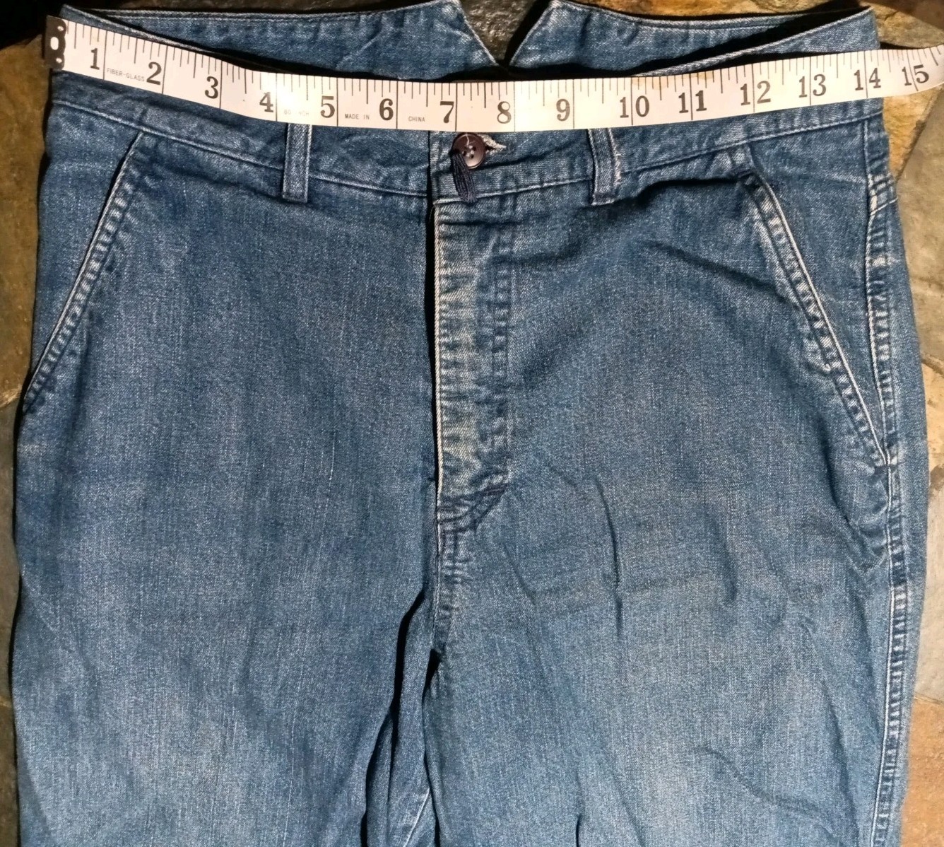VTG 80s Calvin Klein Womens Jeans 14in Waist 40in Long Wide Leg Baggy Bareback