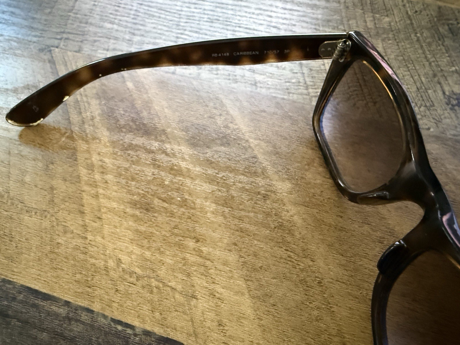 Ray-Ban RB 4148 Caribbean Vintage Sunglasses Tortoise Shell 710/57 3P Italy