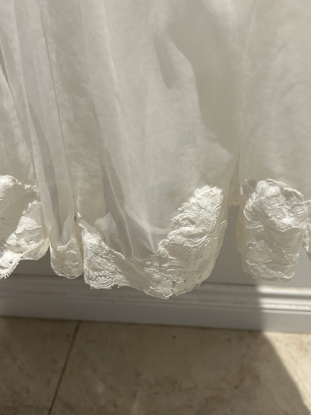 Rovel Of California vintage ivory wedding nightgown Size M C18