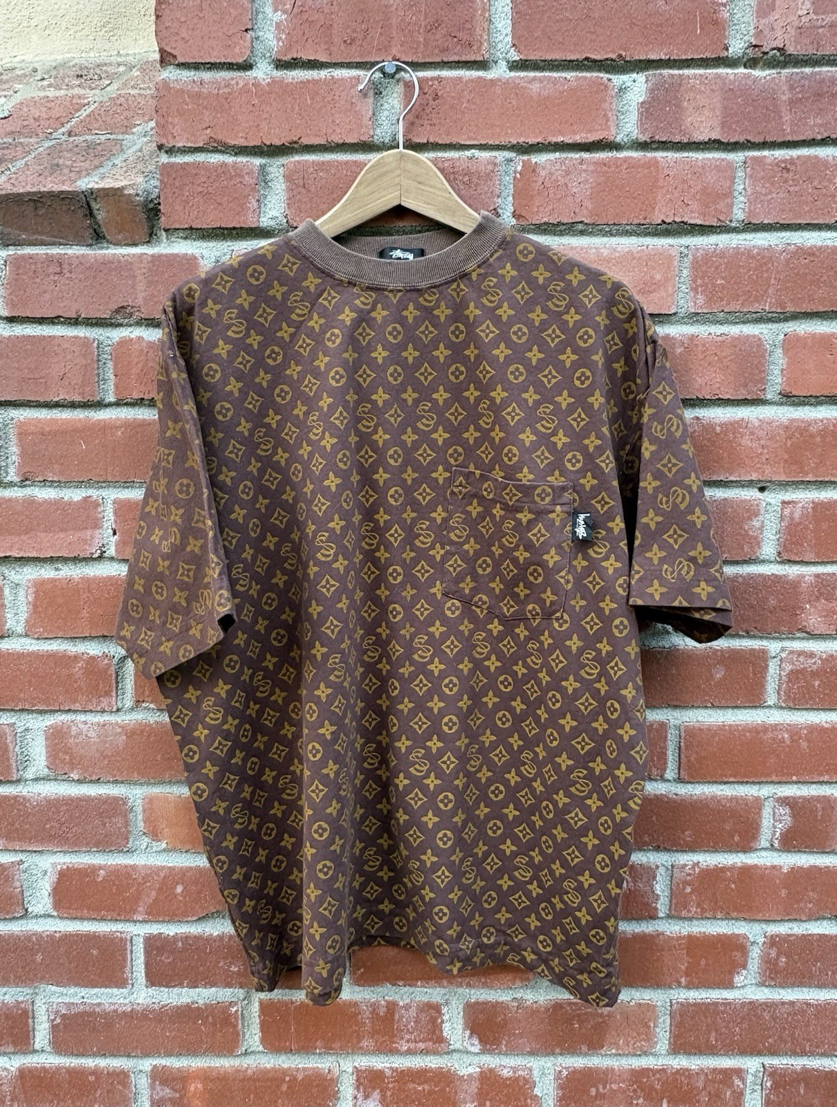 Vintage 90s Stussy X Louis Vuitton Monogram T-Shirt Barely Used