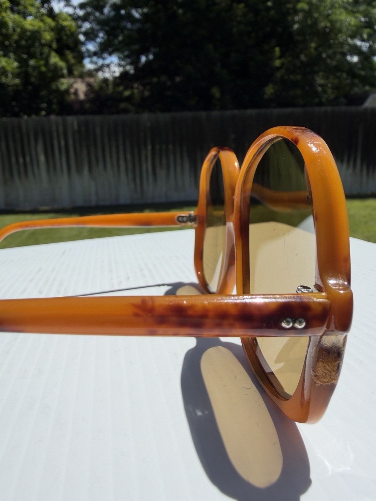 vtg Oversized Sunglasses Tortoise Shell Lucite – Japan 461 Retro Mod