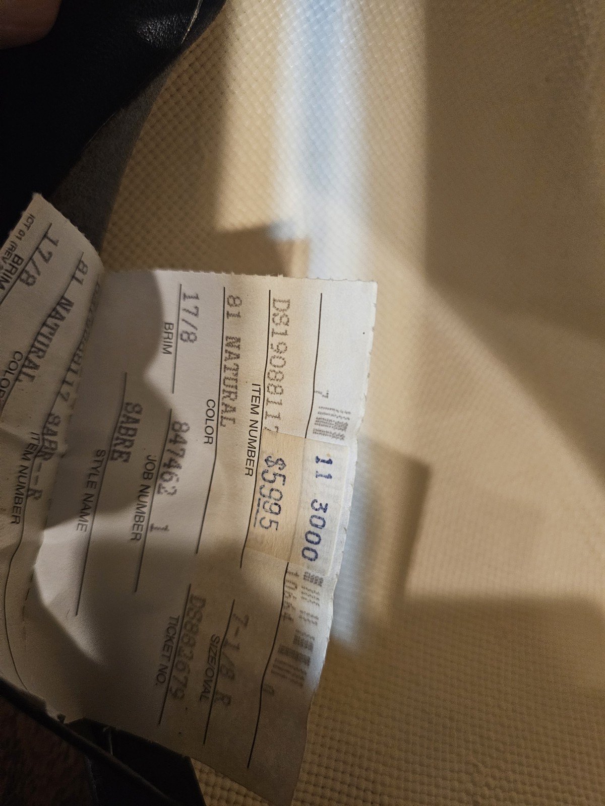 Vintage Dobbs Fifth Avenue New York Hat. Genuine Shantung Panama