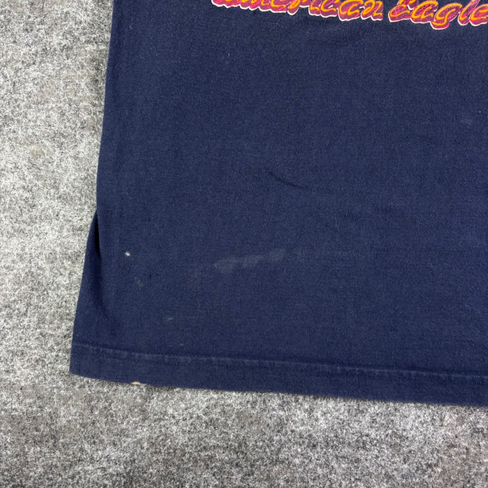 Vintage American Eagle Outfitters T Shirt Mens Large Navy Blue Flag Old Glory