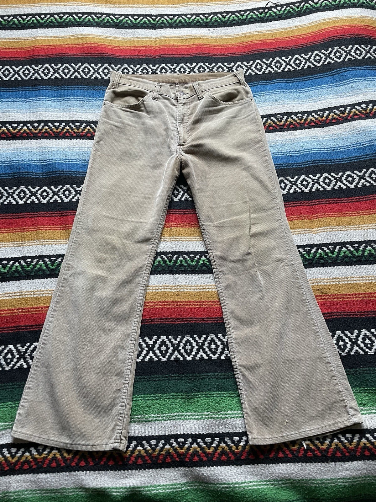 True Vintage 1970’s Boot Cut/Flare Corduroy Levi’s White Tab Pants
