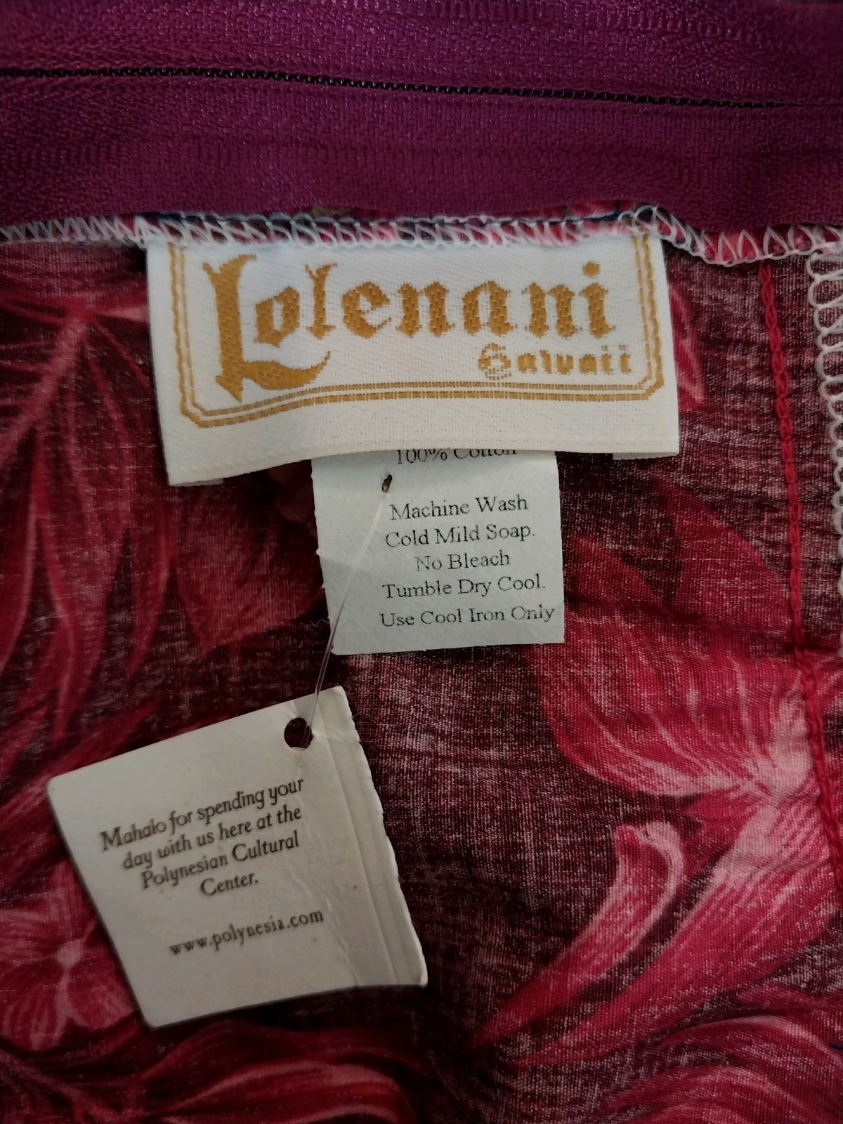 VINTAGE 1980’s Lolenani Mumu From Polynesian Cultural Center Hawaii Maxi Tiered