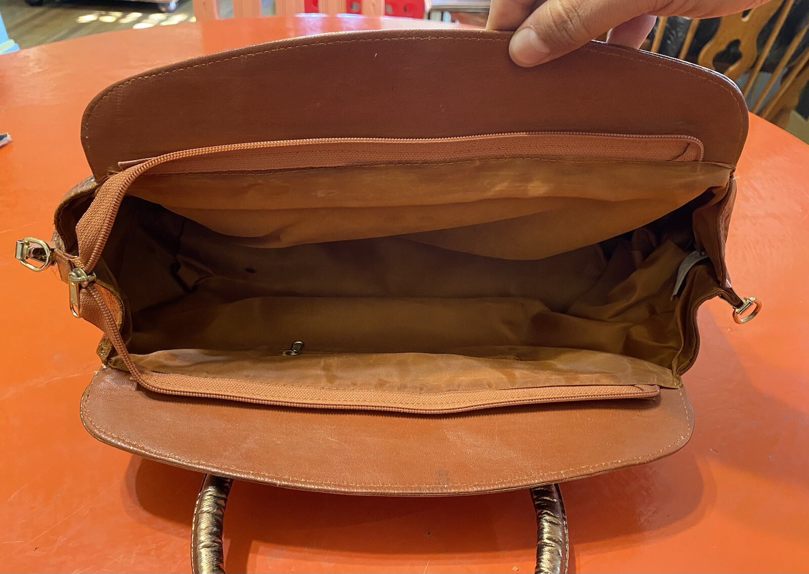 Vintage Sam Dae Rose Leather Purse/Handbag. New Old Stock. Korea. READ!