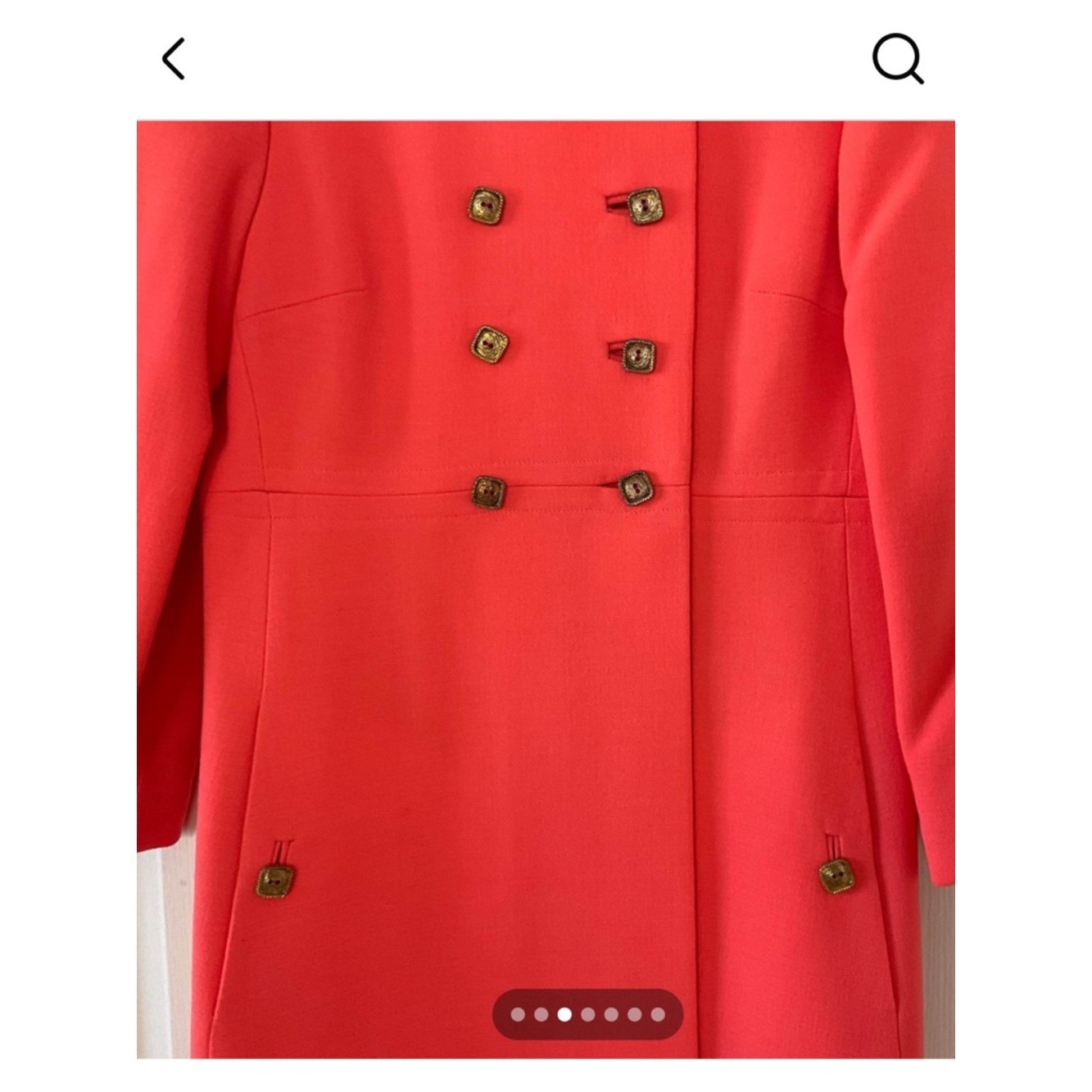 Rizik Bros DC Women’s Coral Double Breasted Vintage Coat: 1960’s to early 70’s