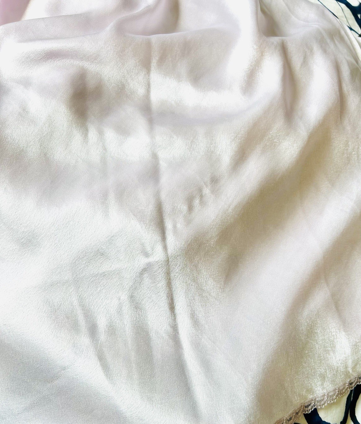 Vintage Christian Dior Satin And Lace Pink Nightgown Lingerie Size Petite