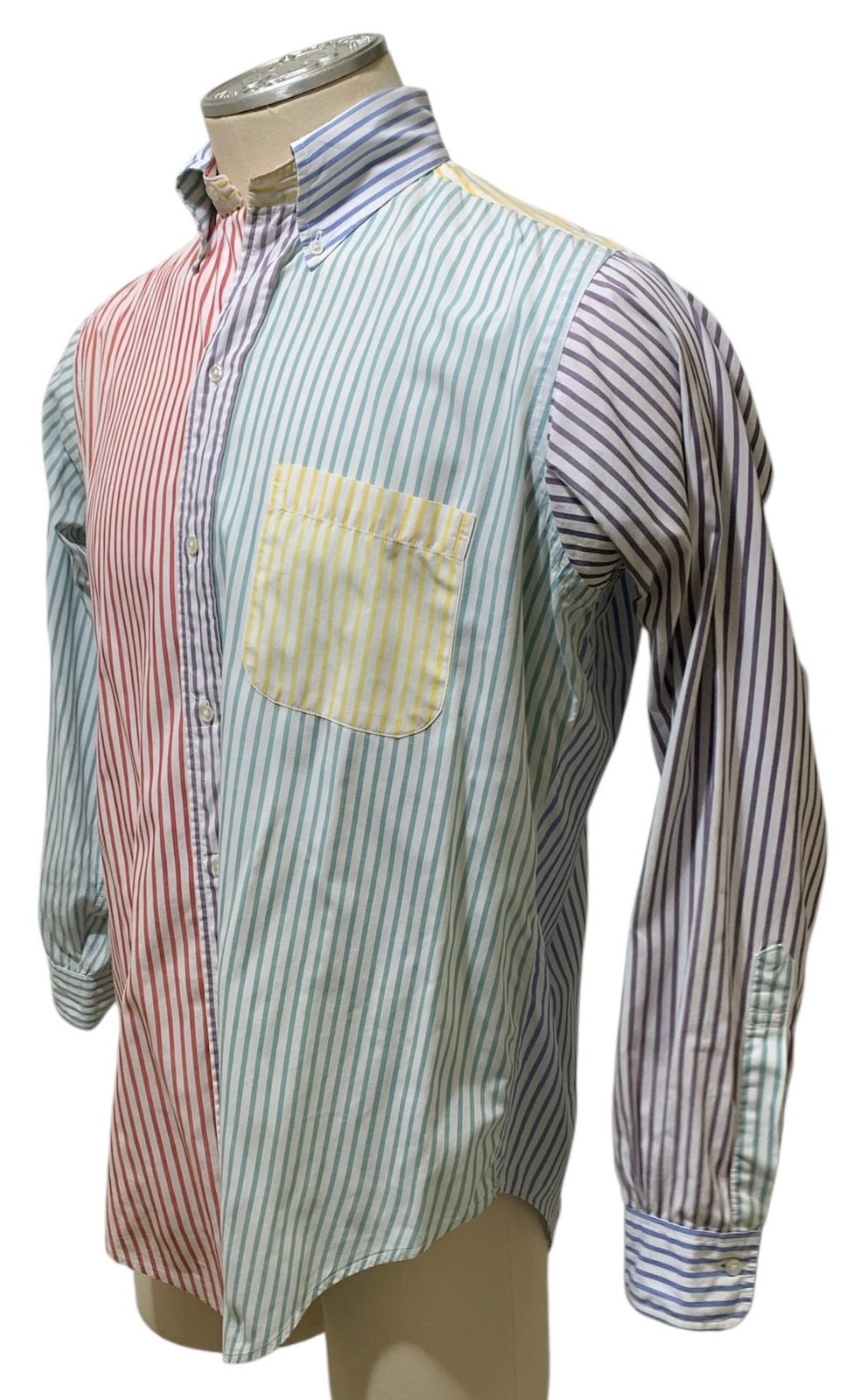 BROOKS BROTHERS Makers Vintage 80s LS Stripe “Fun Shirt” Size 15 1/2-R (M) USA