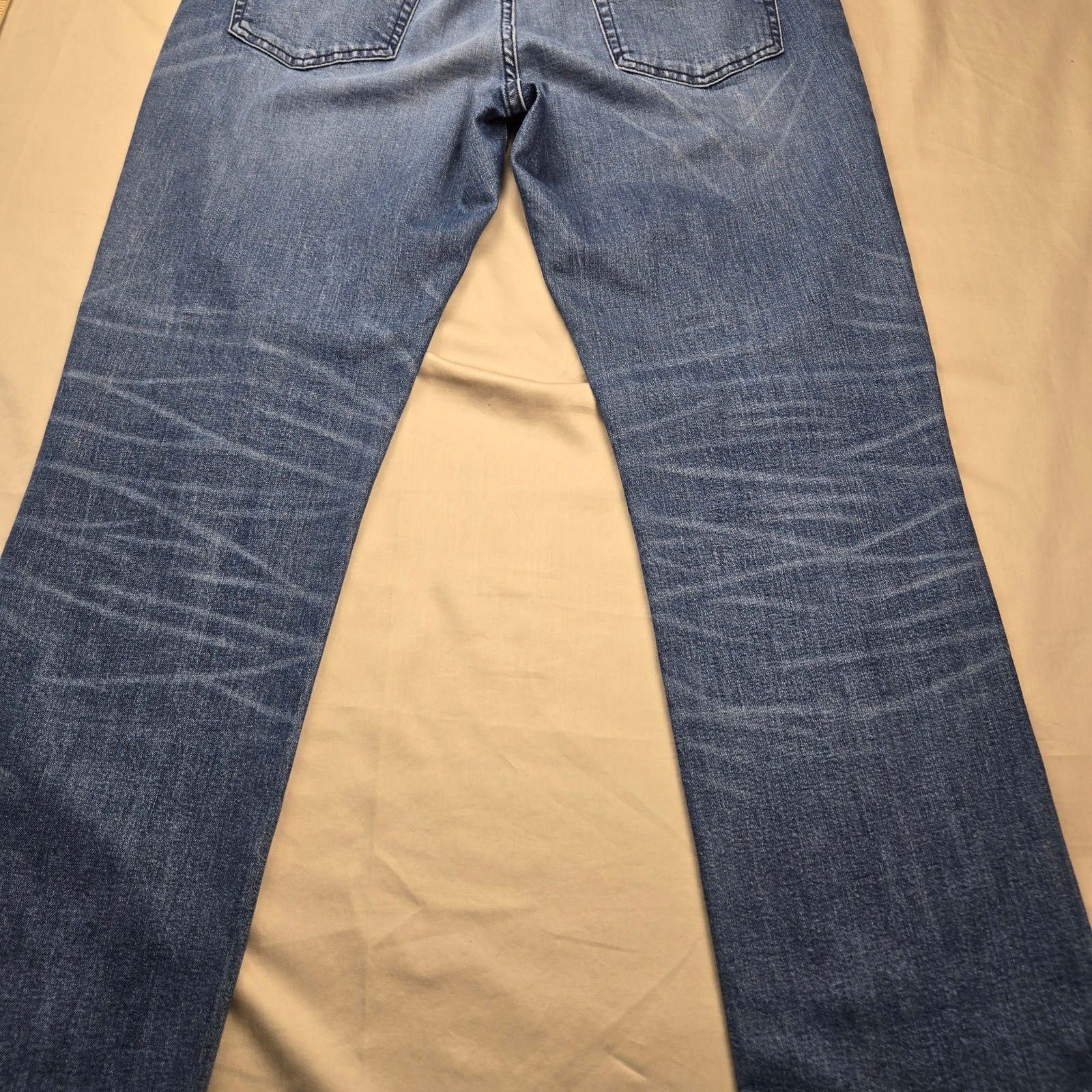 Bonobos Mens Blue Medium Wash Stretch Straight Leg Jeans 35×32 BNX-201 BLW36