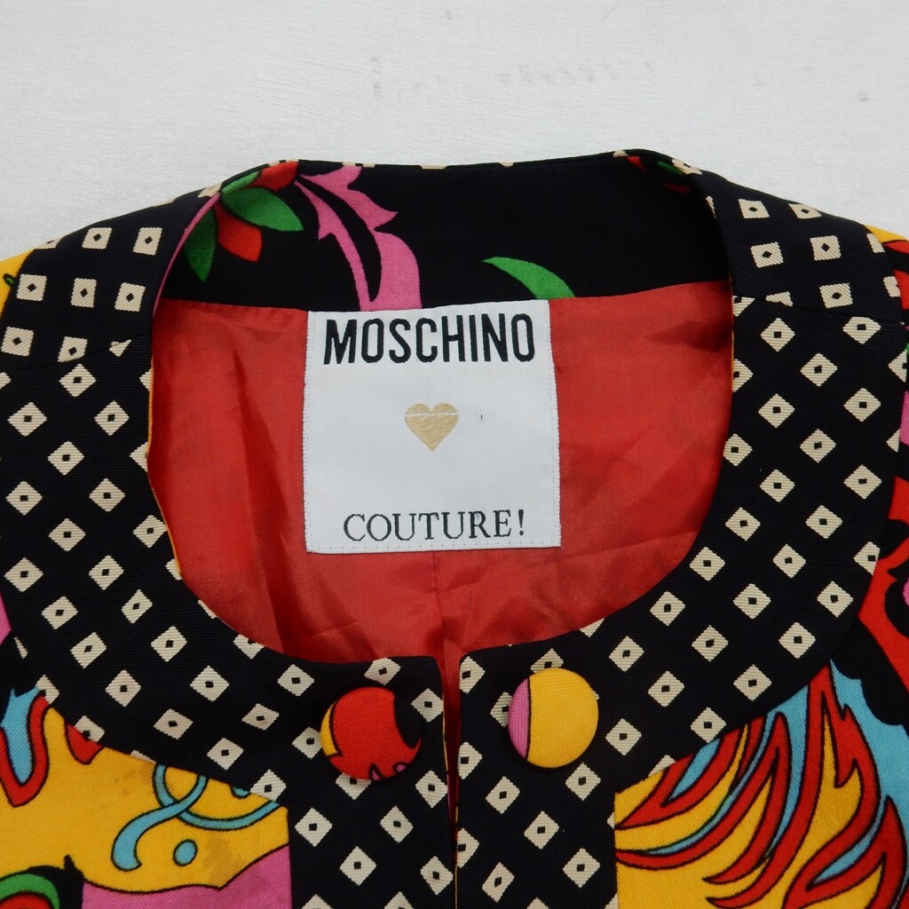 MOSCHINO COUTURE POP ART VINTAGE JACKET JACKET COAT COLOR