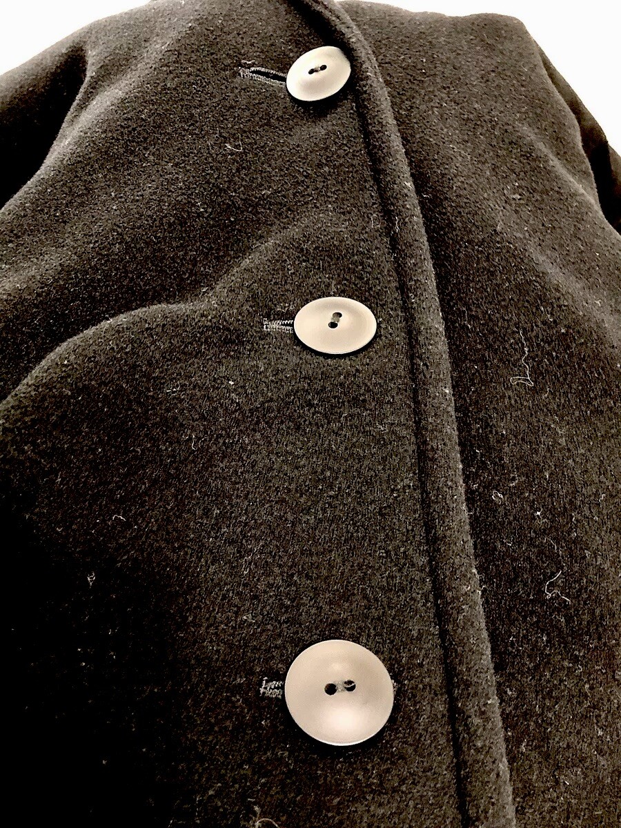 Vintage Peacoat Petite 10 Black Women’s Couture Oleg Cassini Coat Made in Canada