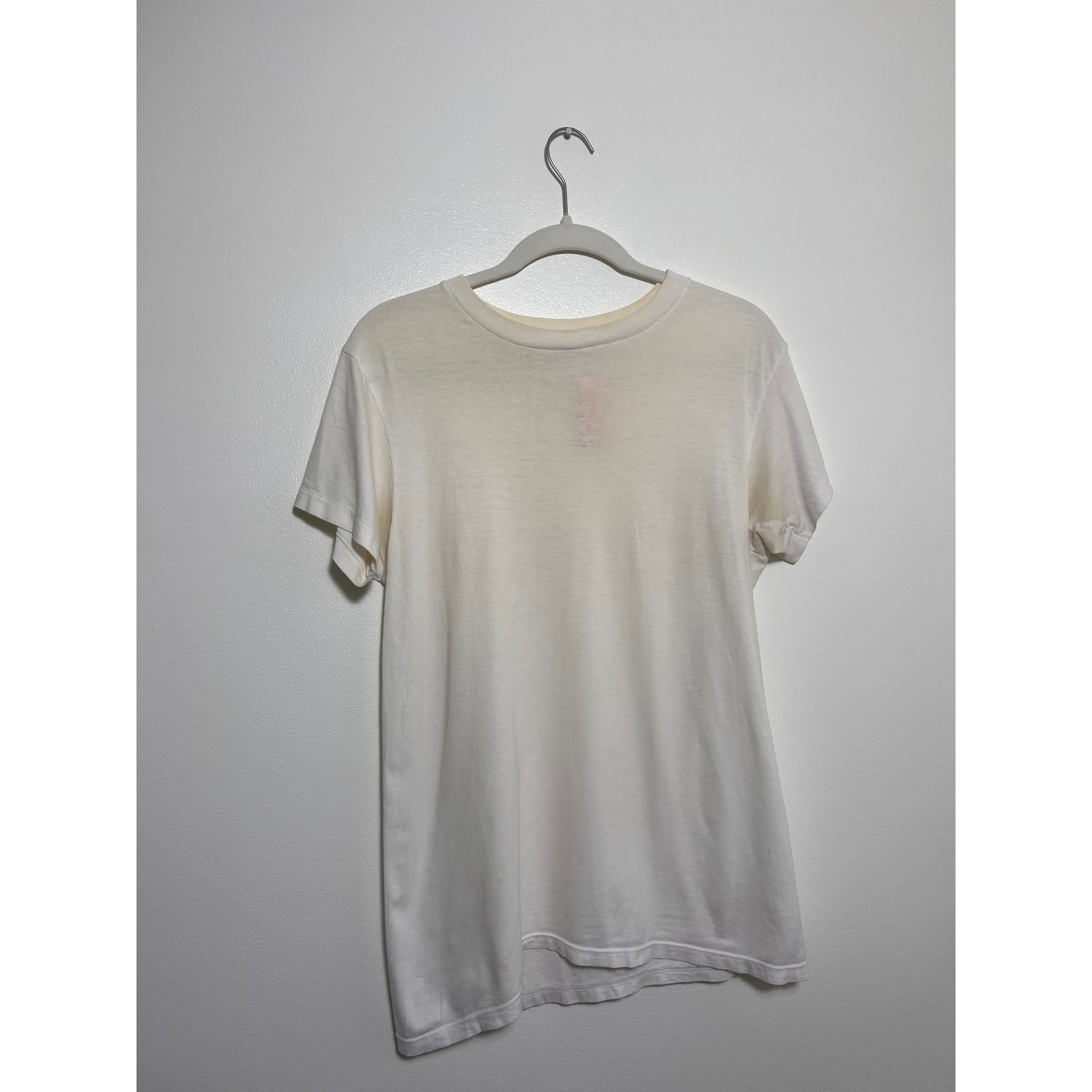 Vintage Newton Trading Co Off White Cream T-Shirt 100% Combed Cotton