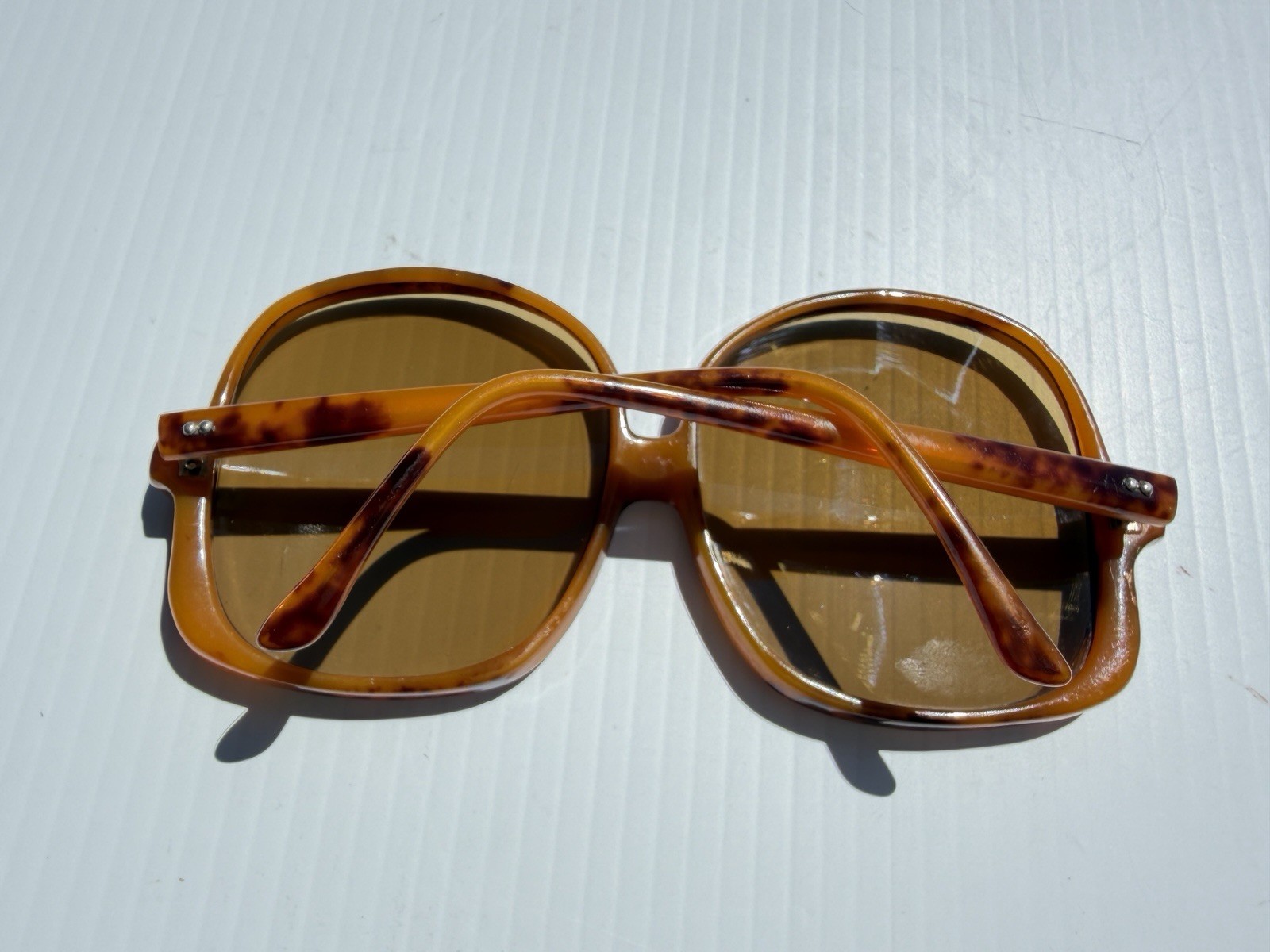 vtg Oversized Sunglasses Tortoise Shell Lucite – Japan 461 Retro Mod