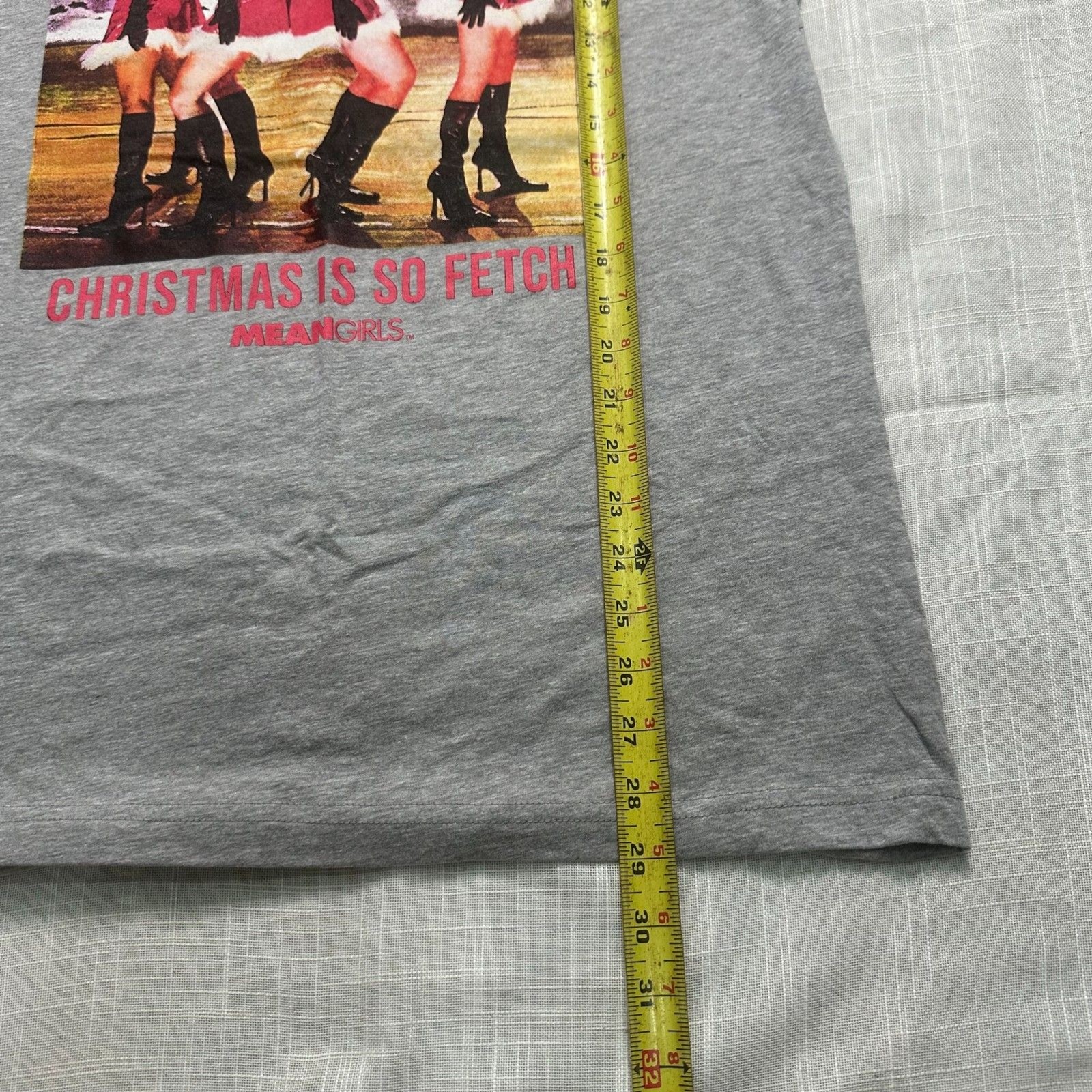 Mean Girls Christmas Is So Fetch Shirt L Large Gray Cotton Blend NEW NWT