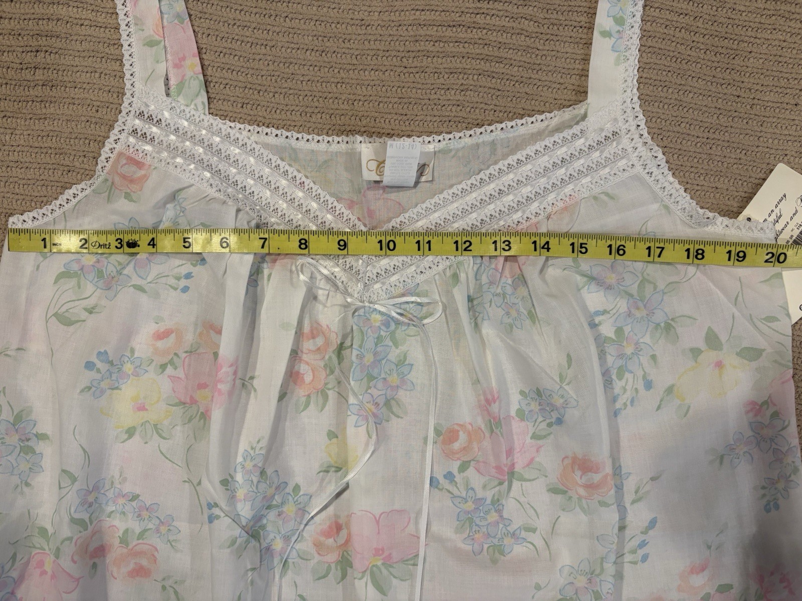 Vintage Sears Cotton And Polyester Blend Lightweight Night Gown Sz M NWT