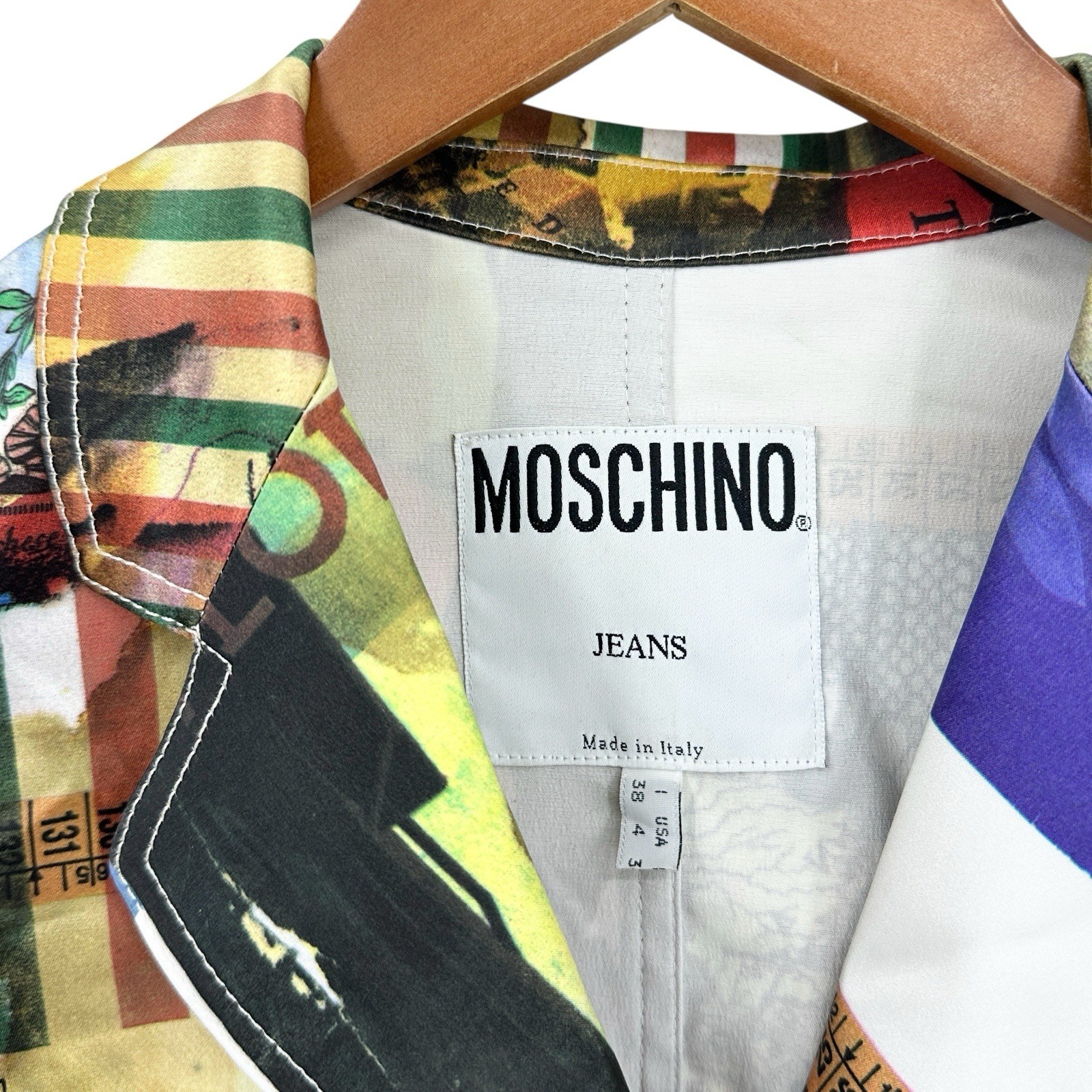 MOSCHINO Blazer Jacket Birth Of Venus Womens 4 Made In Italy Vintage U463