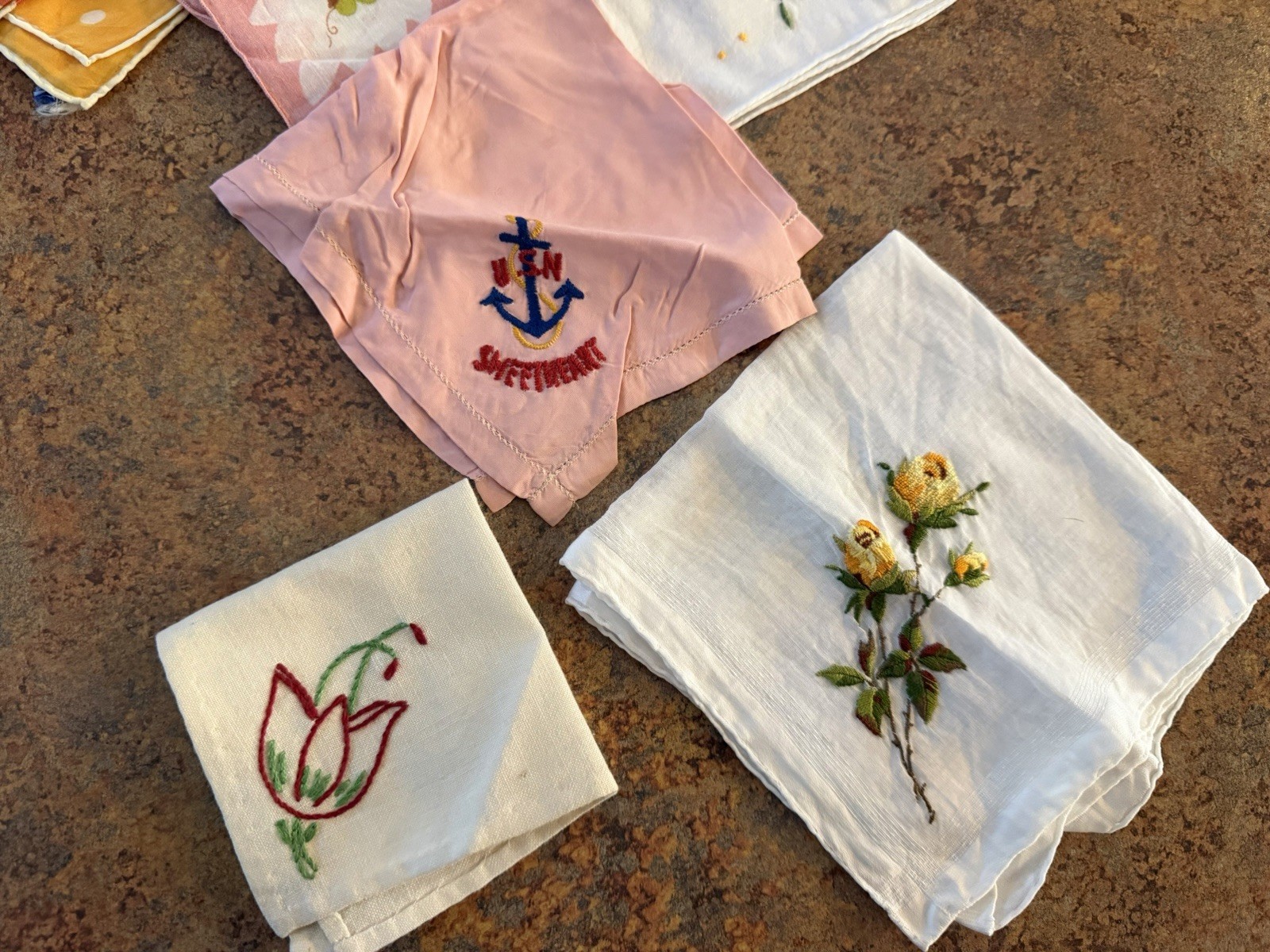 Vintage Lot of 23 Handkerchiefs Floral, Christmas, V-day, Lace, Mixed Assortment
