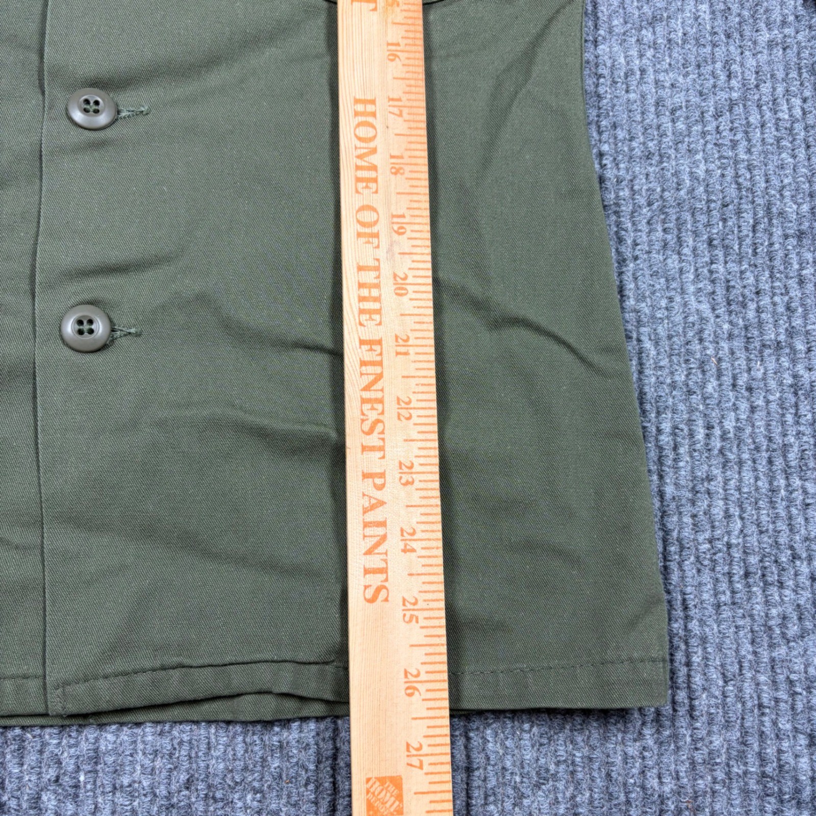 Vintage US Army OG-507 Utility Shirt Mens 13.5×32 Selma Apparel Olive Drab Green