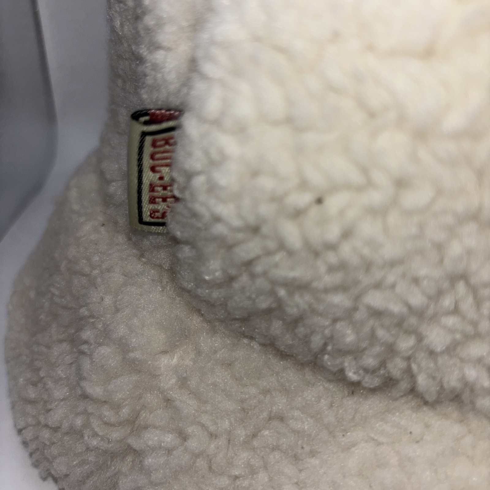 BUC-EES SHERPA HAT WITH LOGO UNISEX ADULT SIZE BEIGE