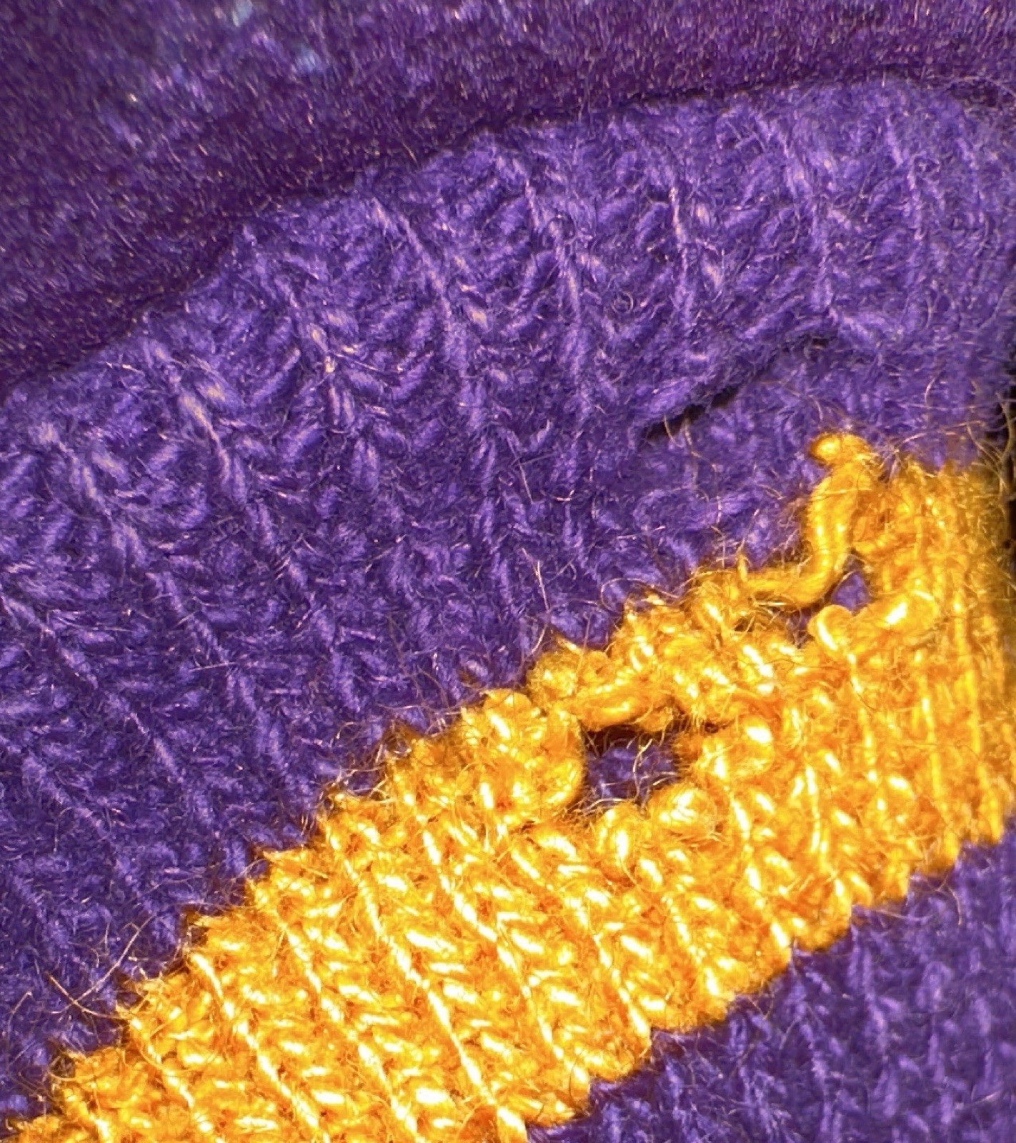 Vtg Empire Purple Wool Varsity Jacket Size 42 Shrunken Fits Men’s Small