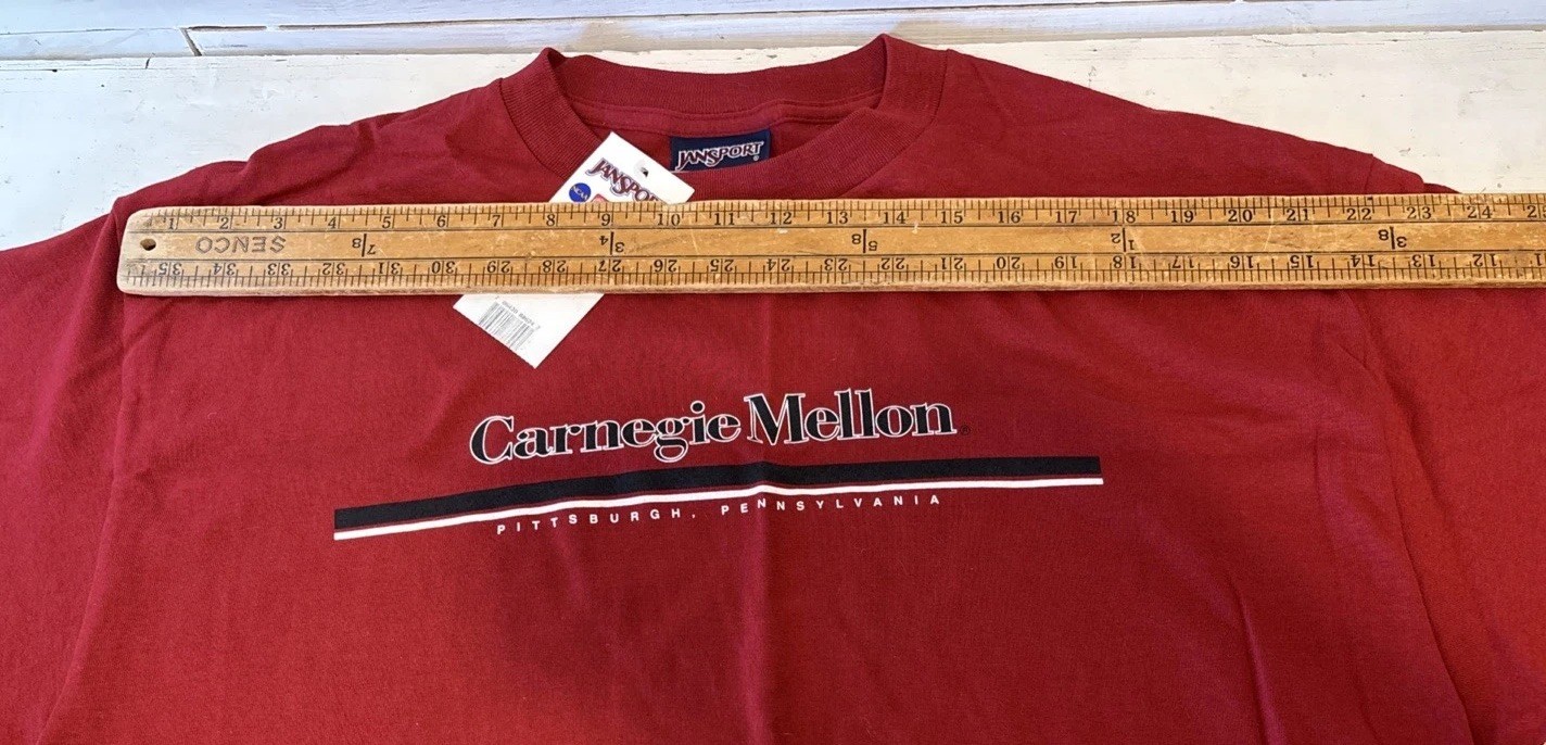 Vtg 2000s Jansport Carnegie Mellon University XL Short Sleeve T-shirt W/Tags